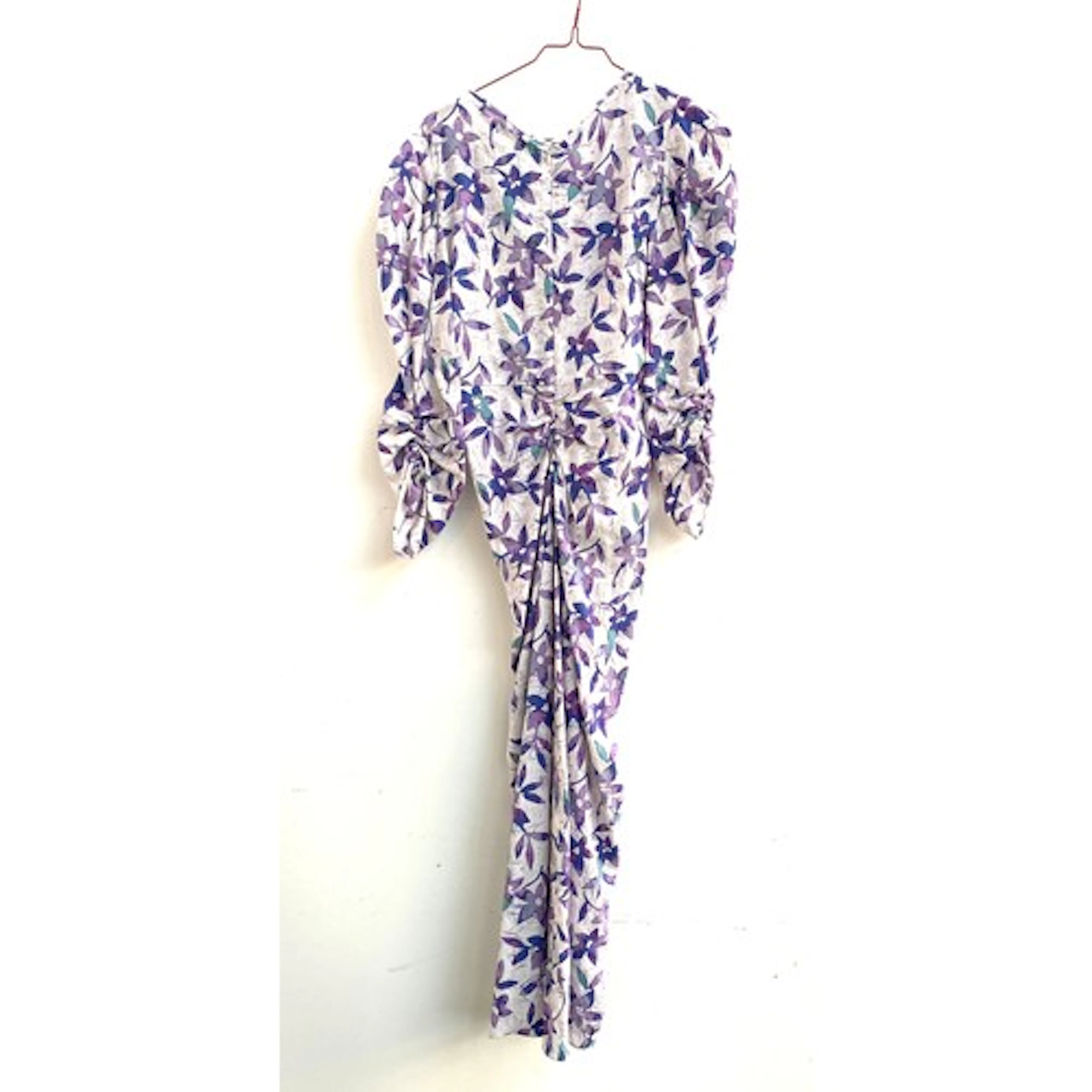 An Isabel Marant 'Albisd' ruched printed crepe viscose silk ...