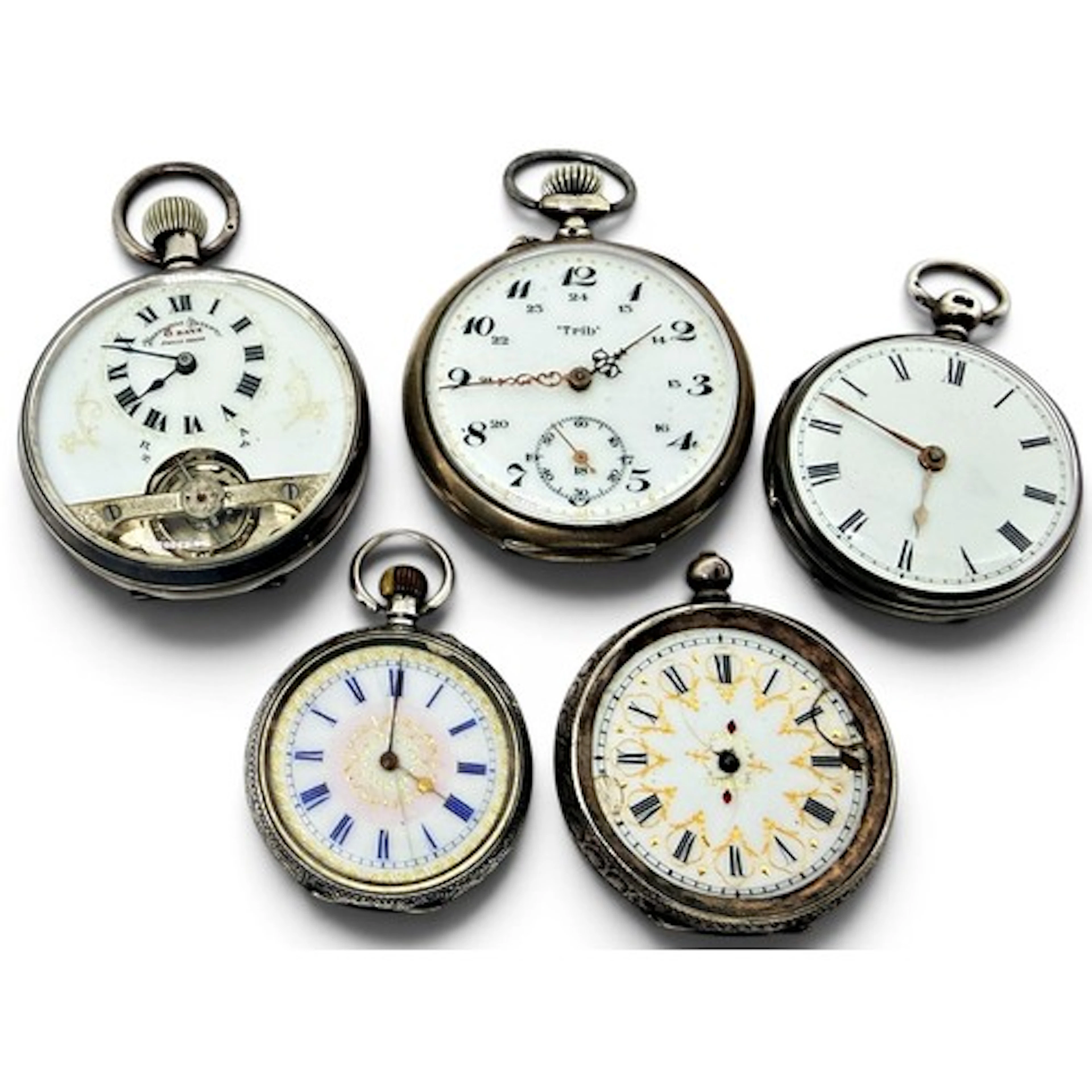 A 19th century Hebdomas silver cased 8 day pocket watch, tog...