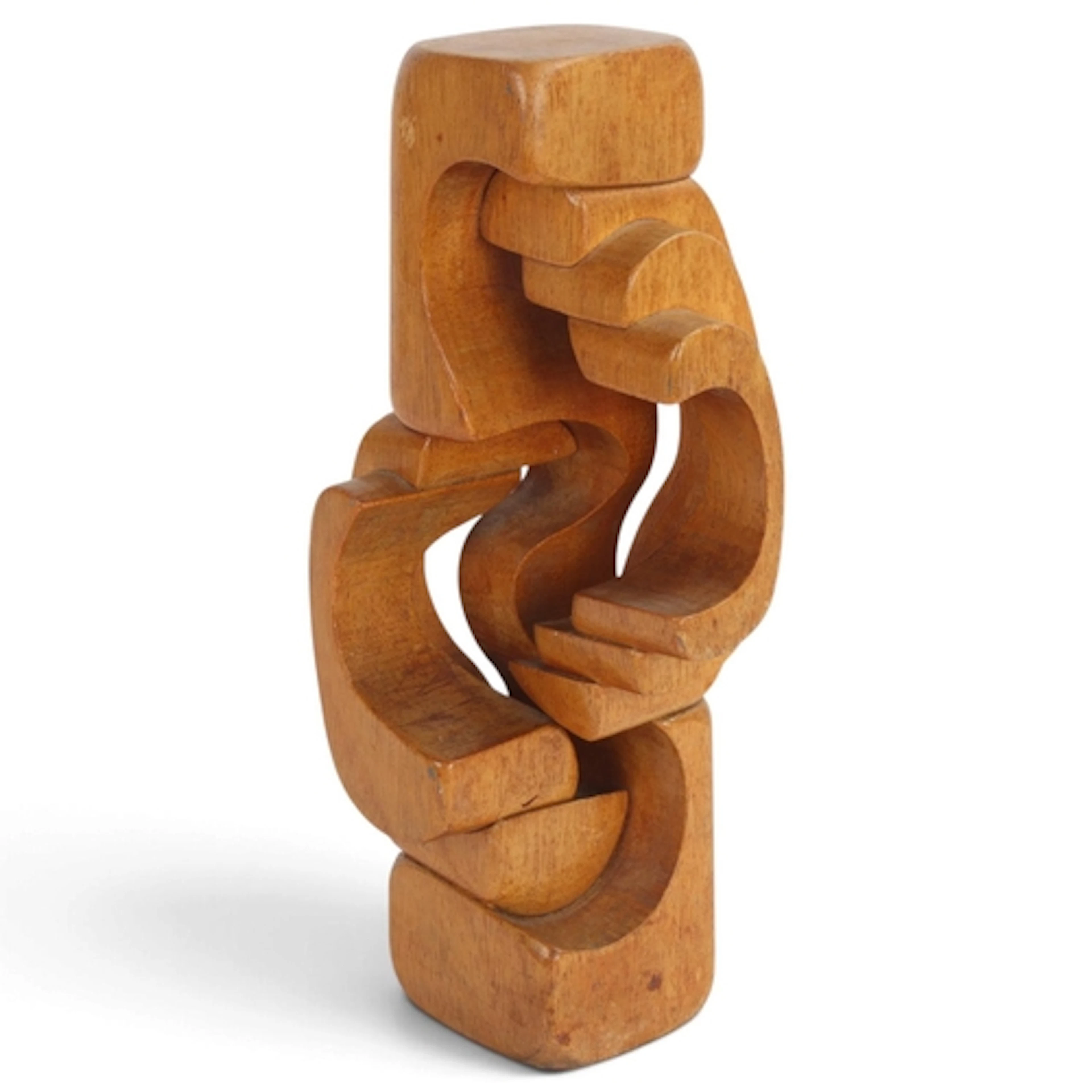 Attributed to BRIAN WILLSHER, a mid-century carved wood scul...