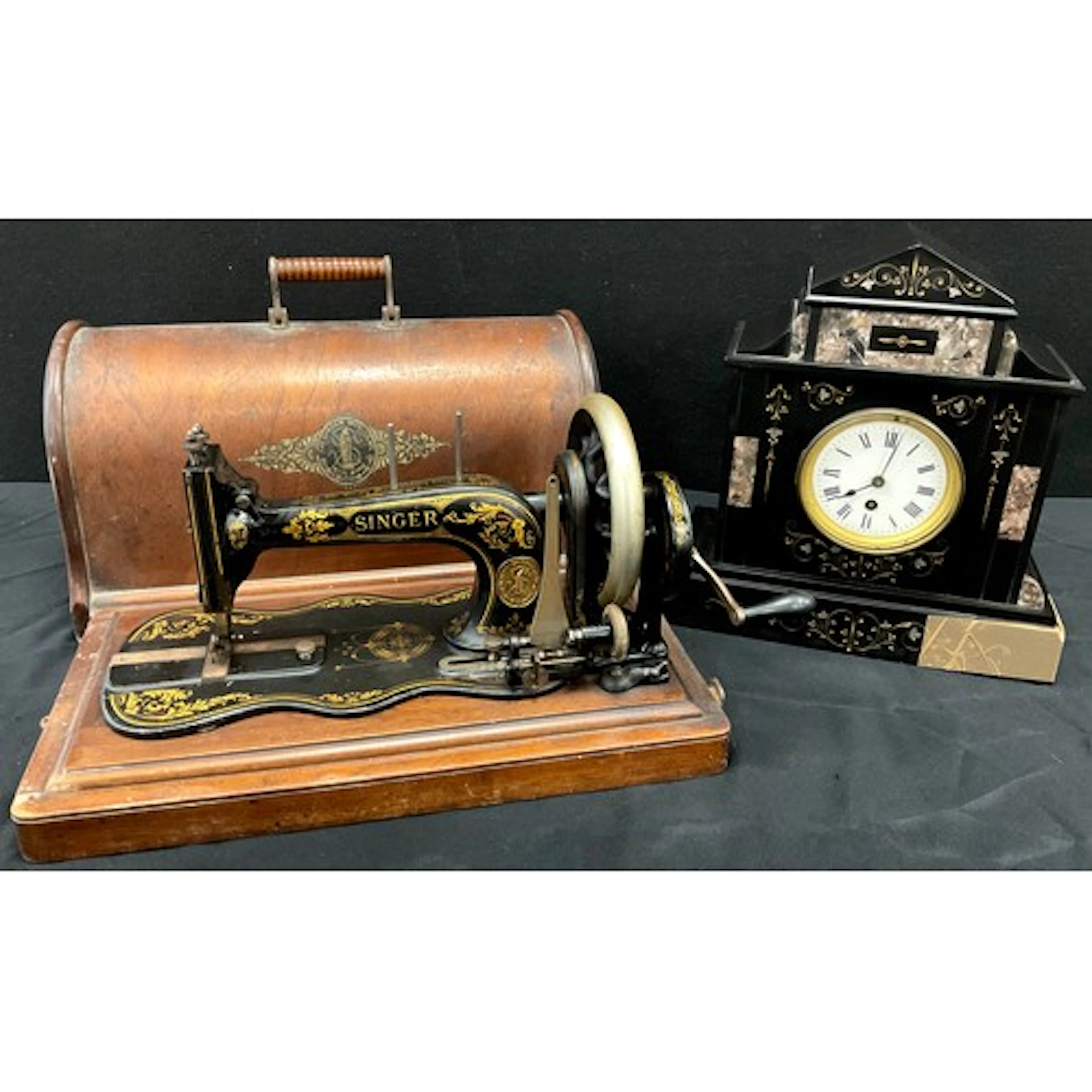 A Singer model K New Family hand operated sewing machine, se...