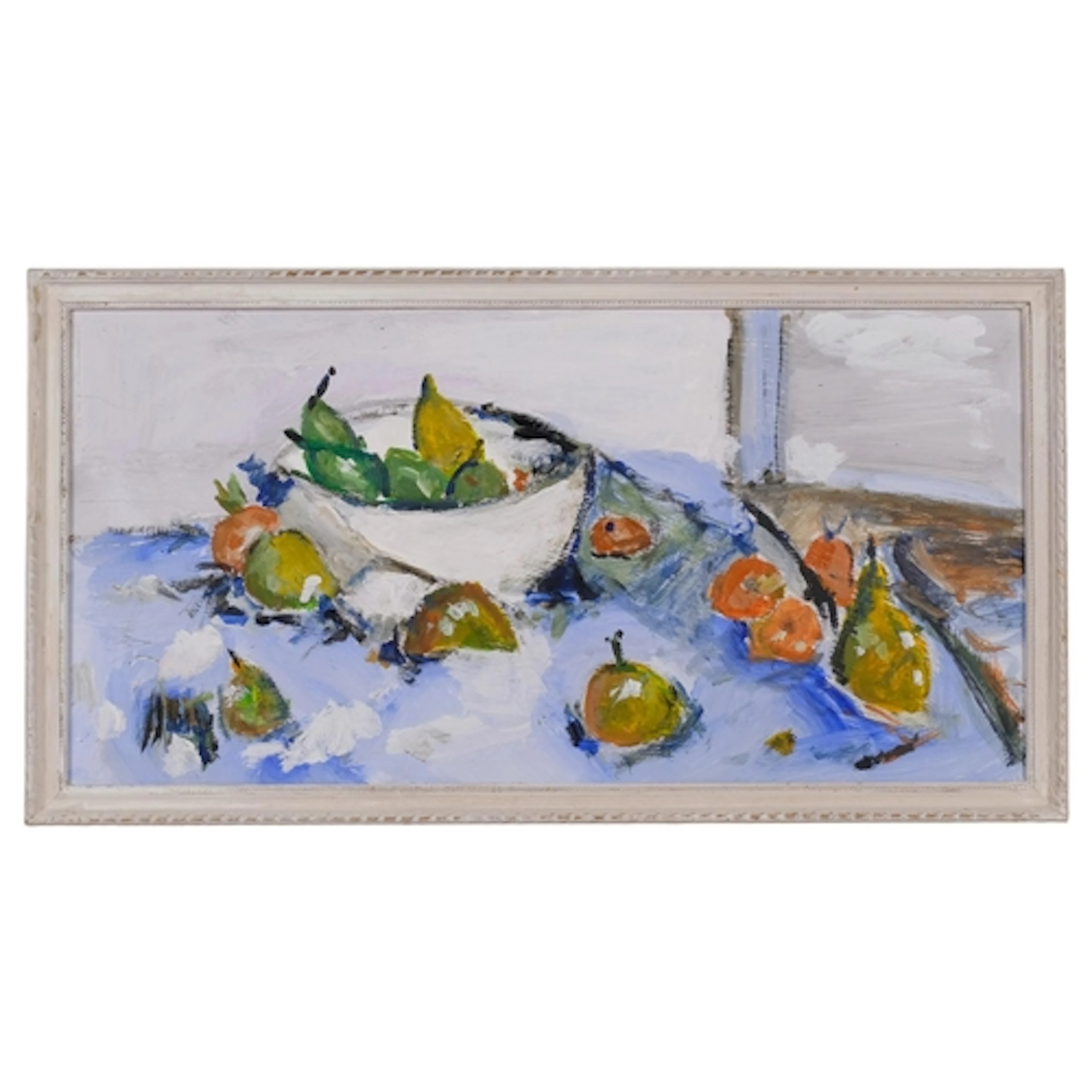 Abstract still life, contemporary oil on board, unsigned, 30...