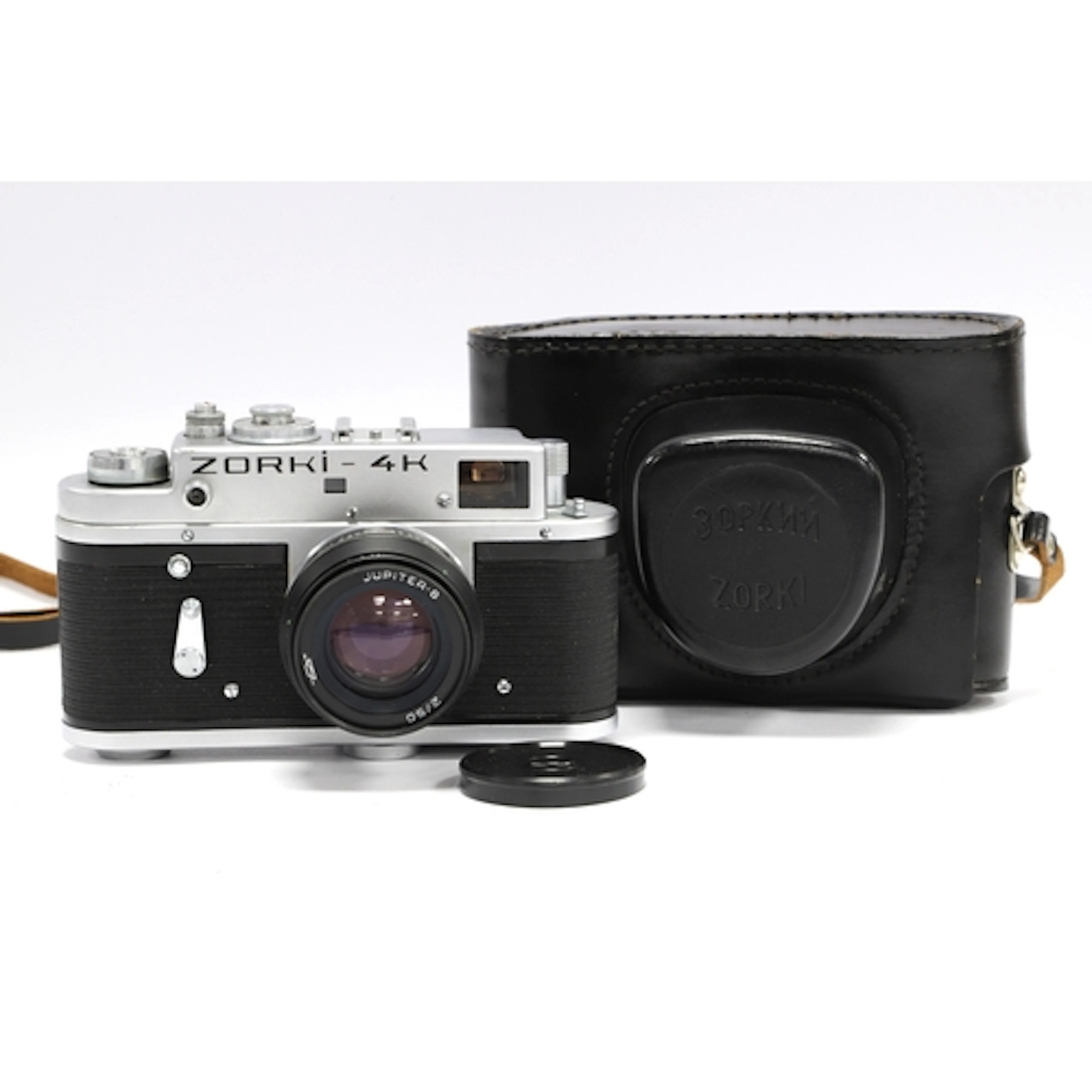 Zorki 4K 35mm Rangefinder Camera with attached Jupiter-8 50m...