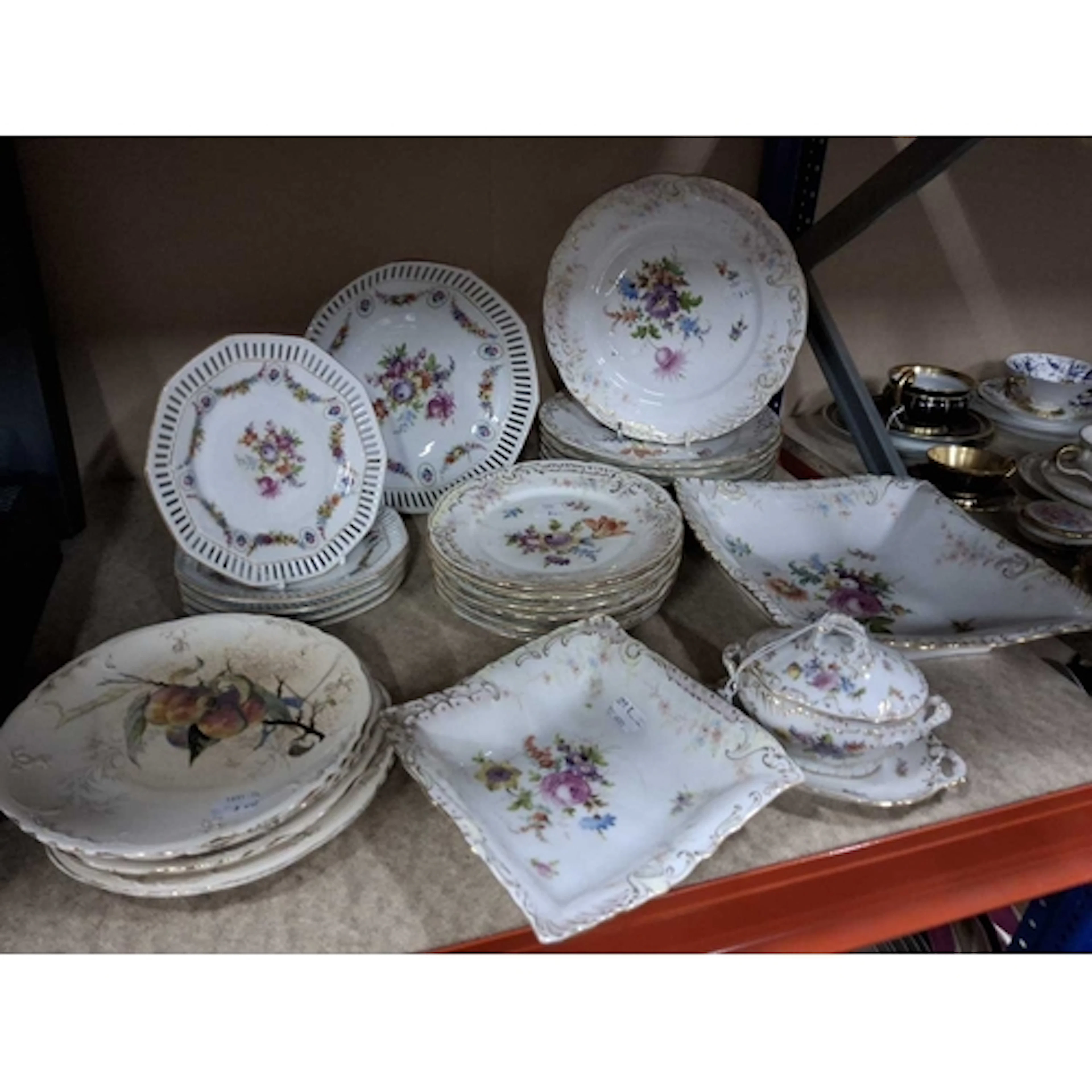 A GROUP OF VINTAGE GERMAN TABLE CERAMICS comprising a large ...