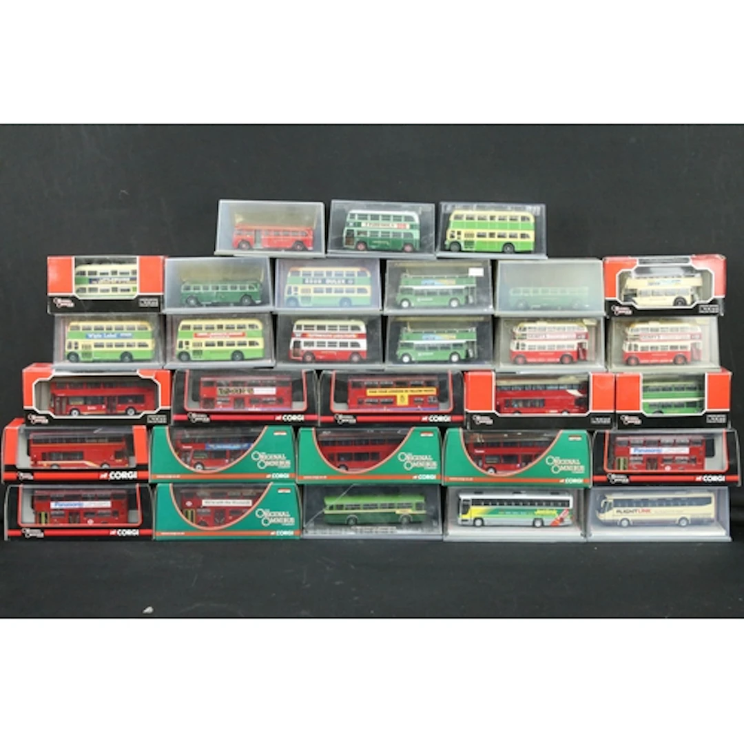 30 Boxed / cased Corgi Original Omnibus diecast model buses ...