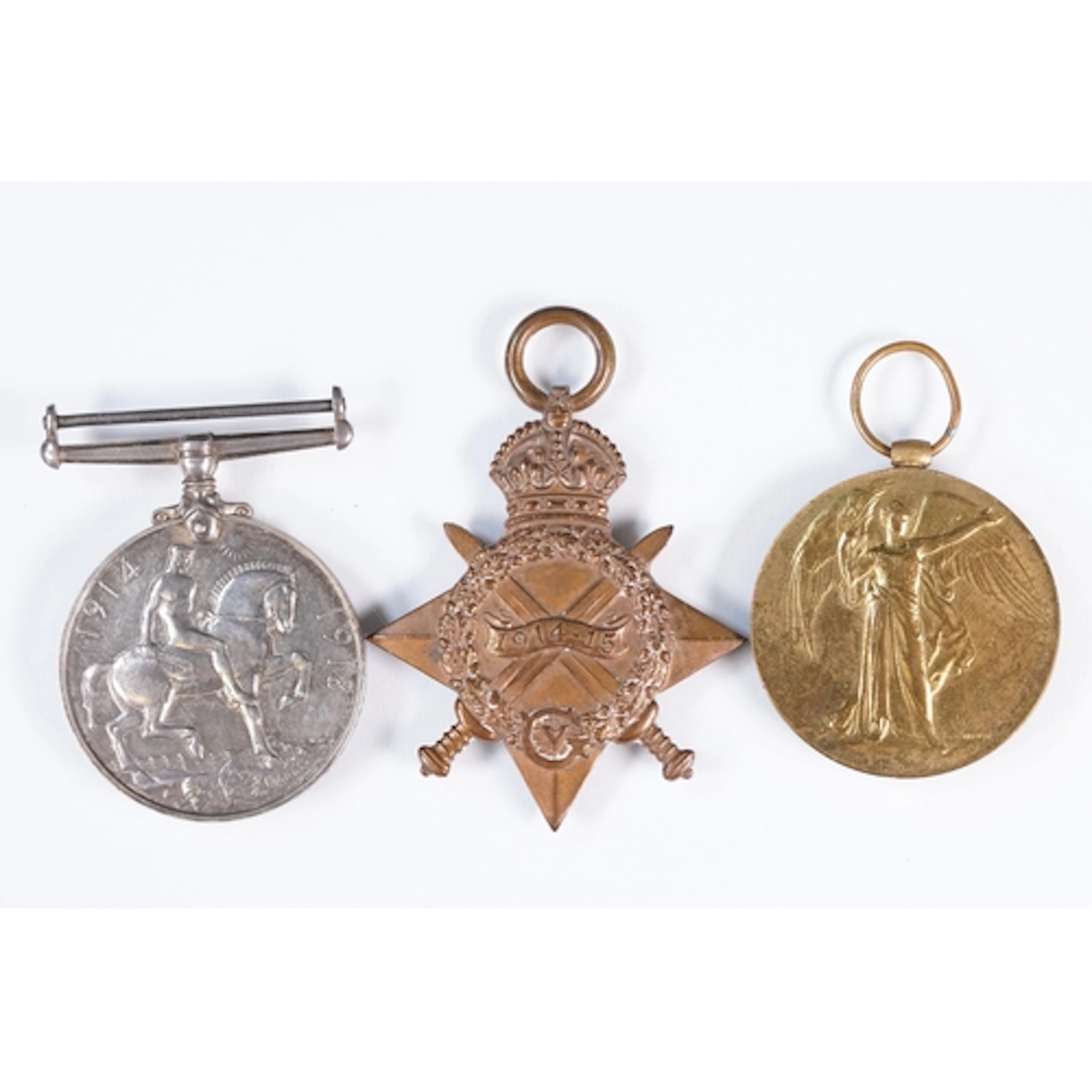 A British World war One full size medal trio to include the ...