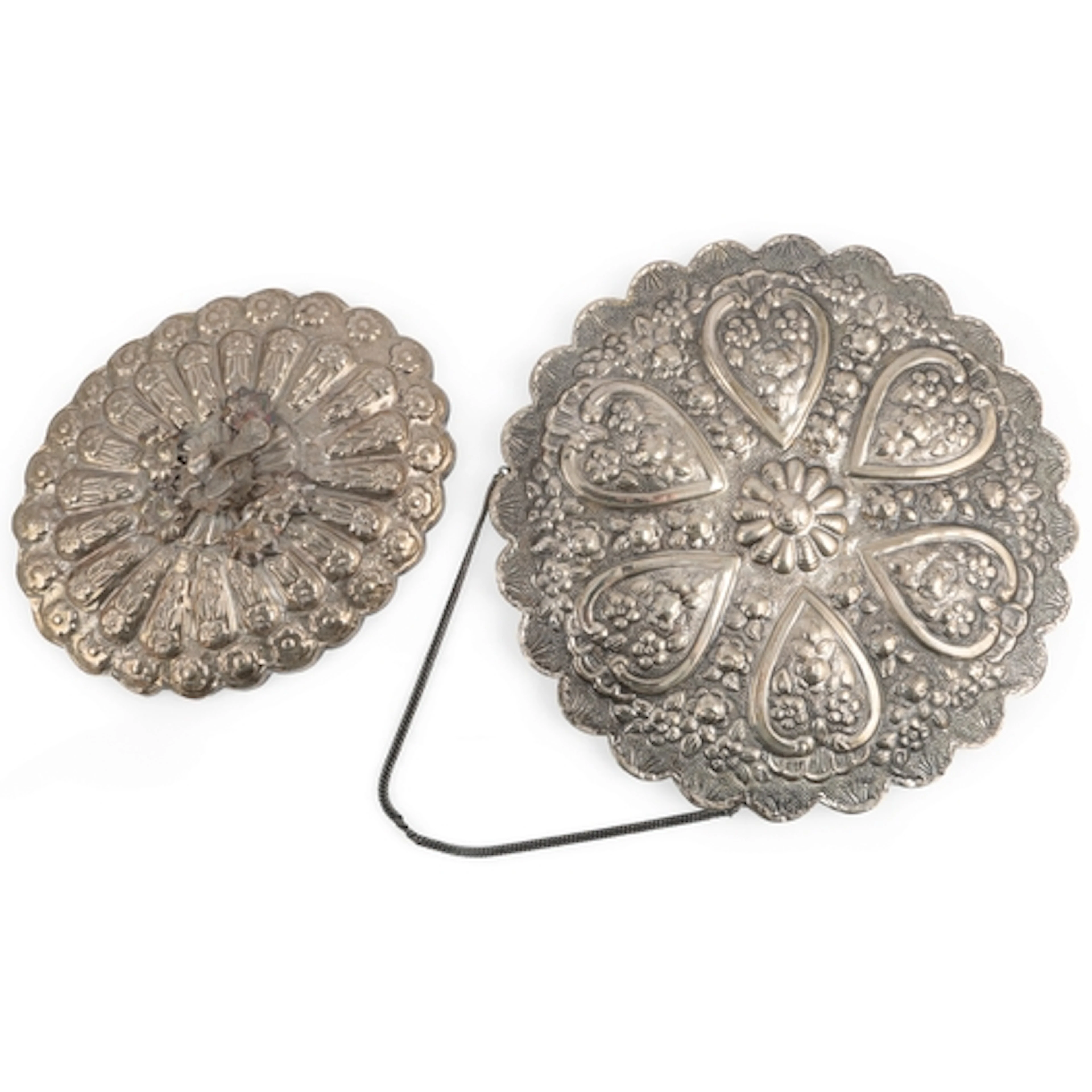 A 20th century Turkish white metal mounted hanging wedding m...
