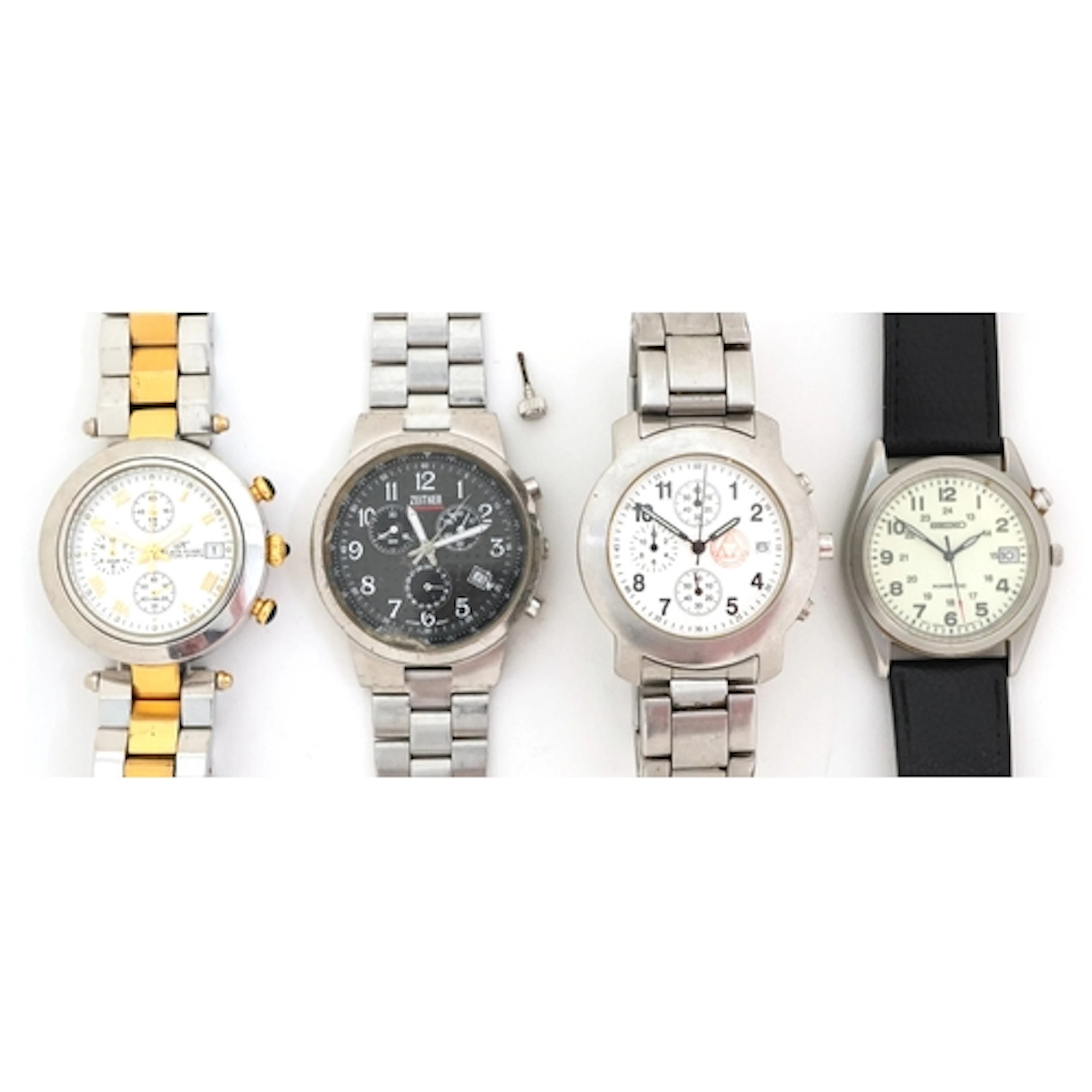 Four vintage and later gentlemen's wristwatches including Se...