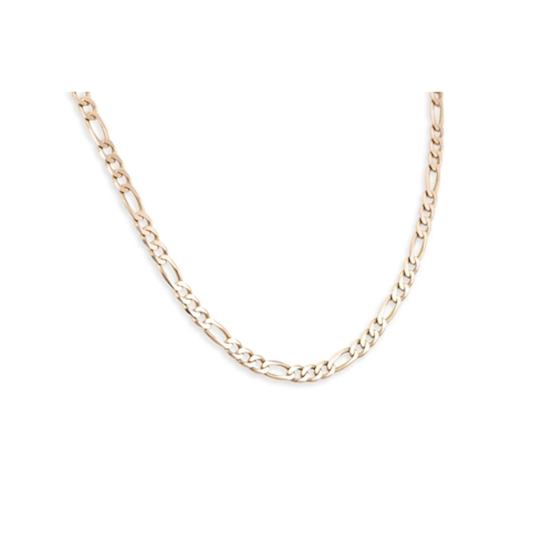 A 9CT GOLD FIGARO LINK NECKCHAIN, 16.8 g.