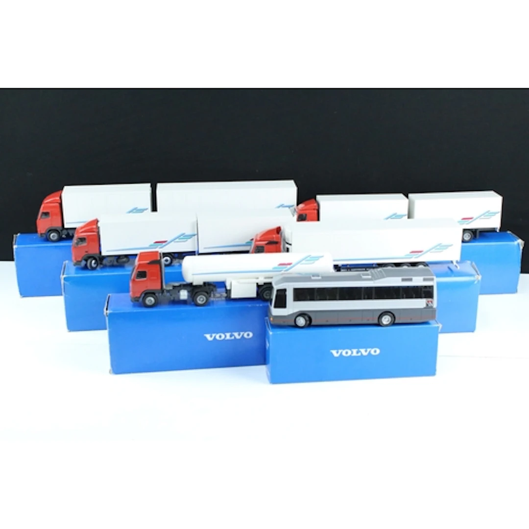 Six boxed Conrad Volvo commercial diecast models to include ...