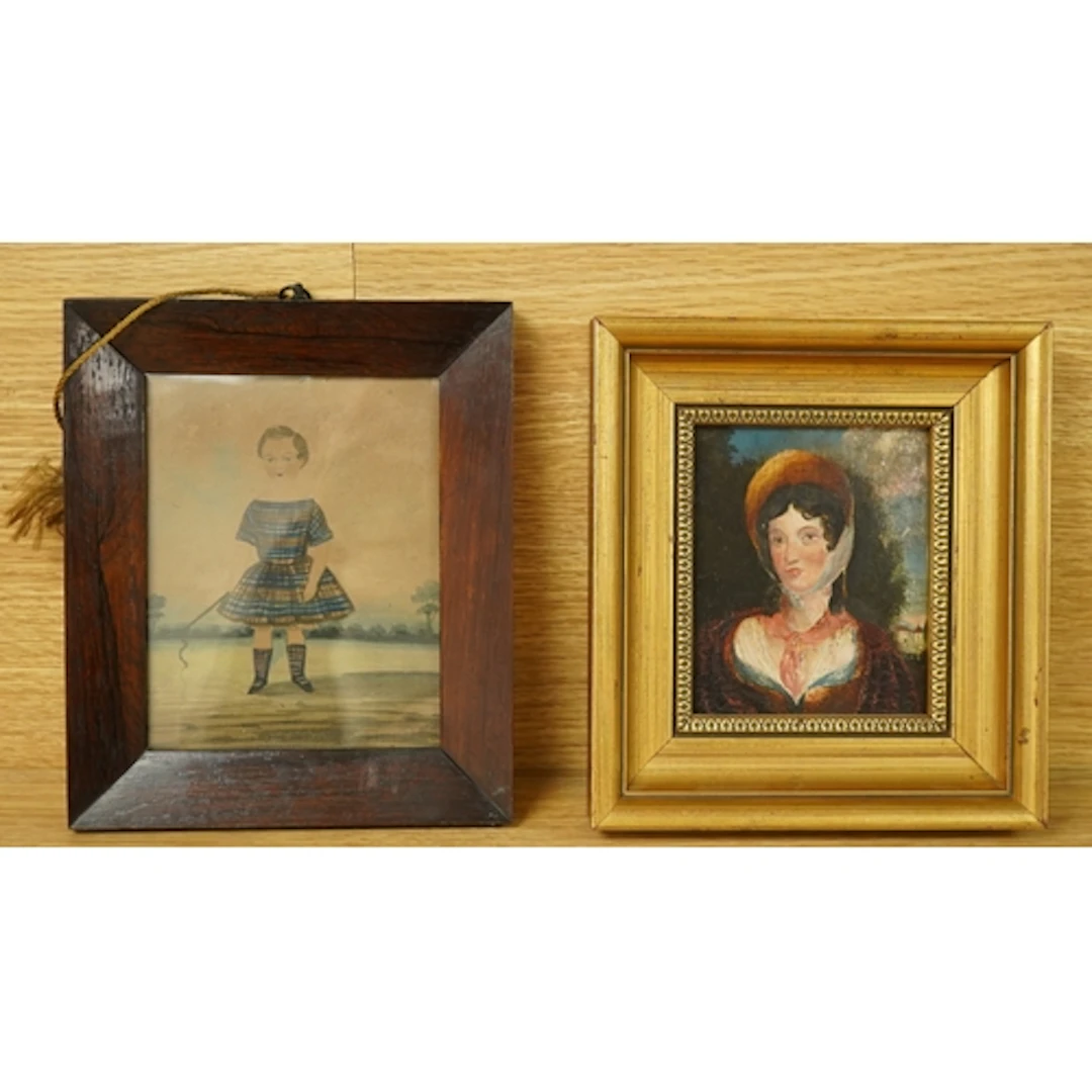 Regency school, portrait miniature of a young girl, watercol...