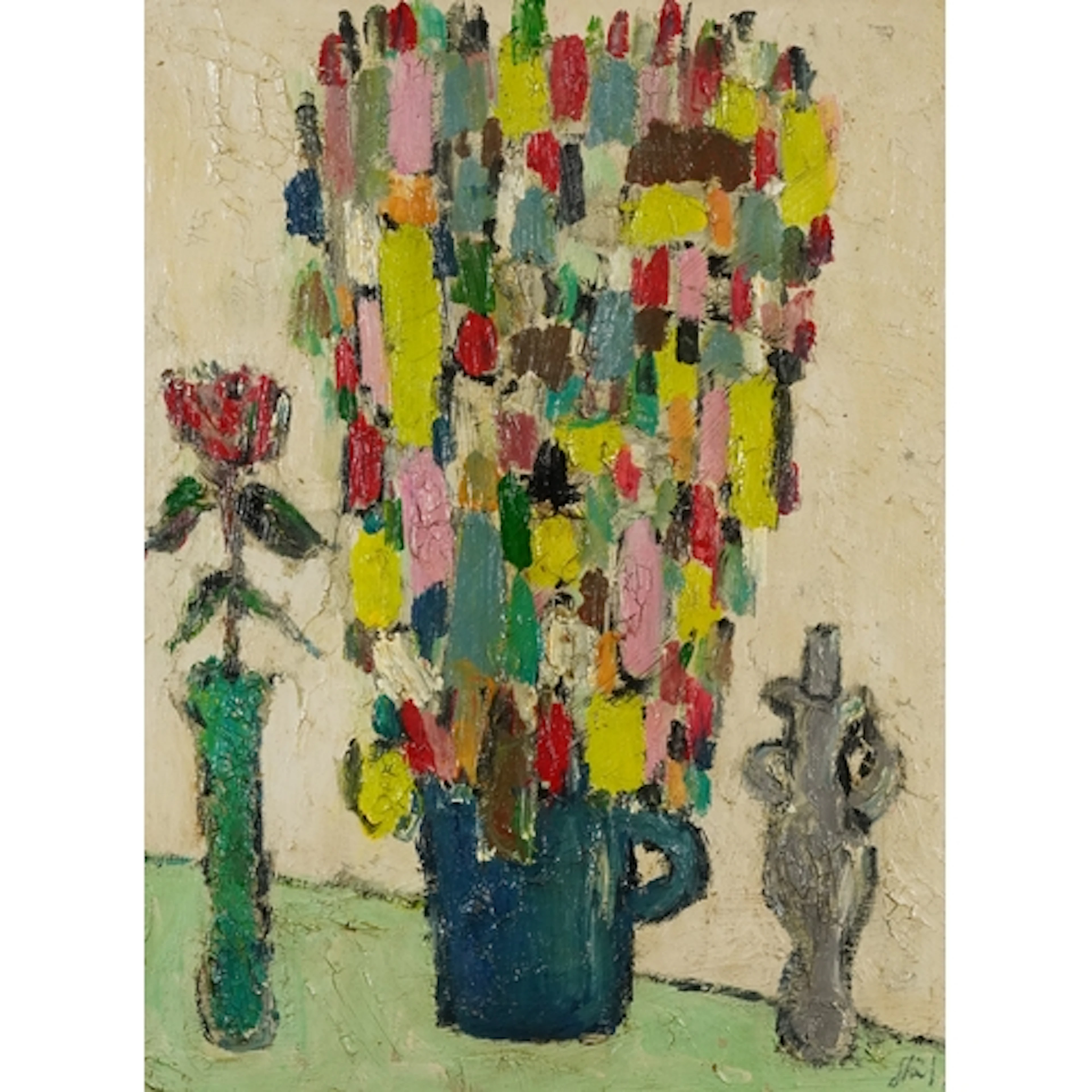 Manner of Nicolas de Staël - Abstract composition, still lif...