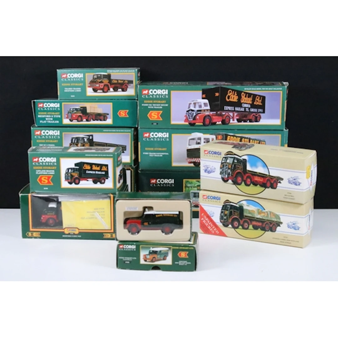 12 Boxed Corgi Eddie Stobart diecast models to include 97369...