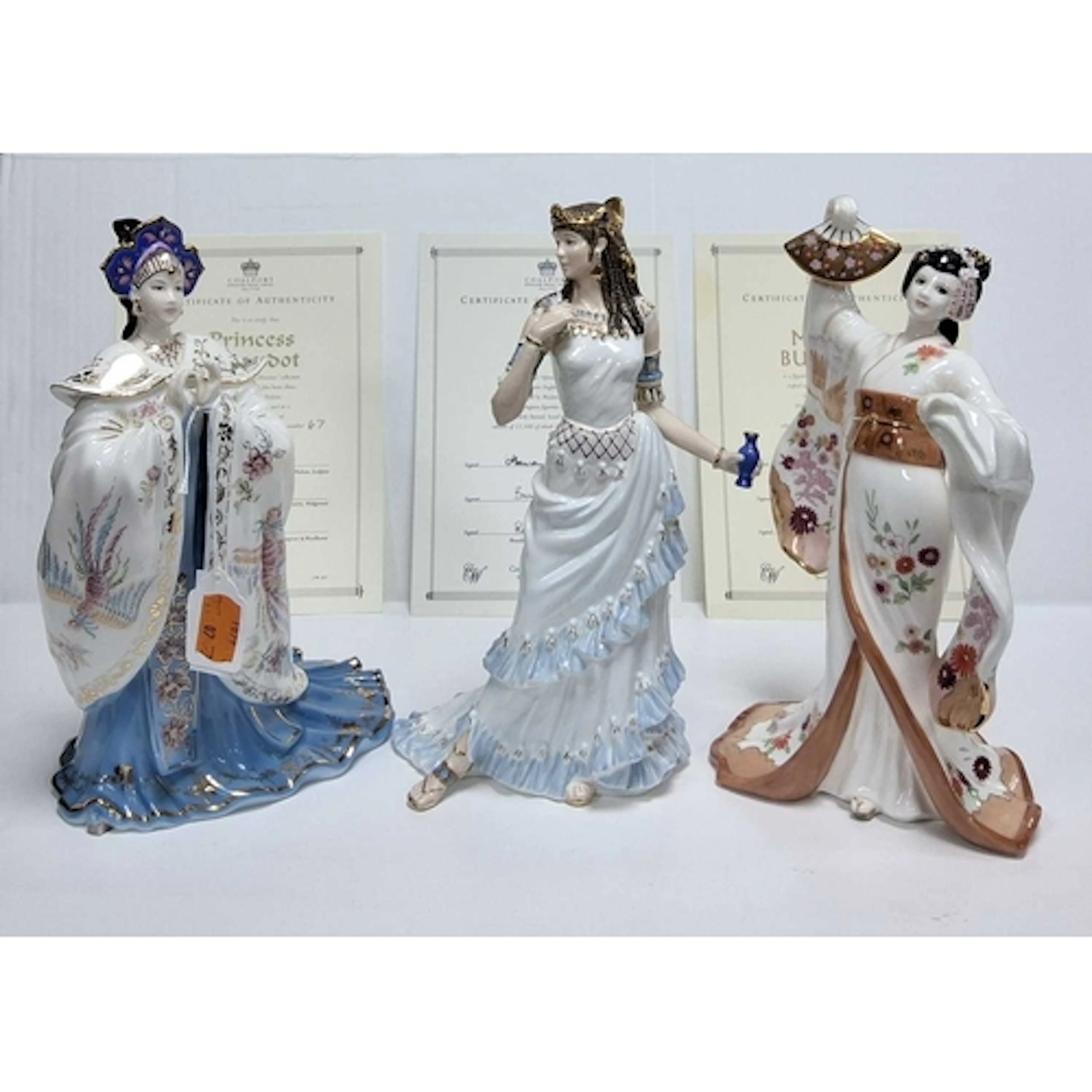 THREE LIMITED EDITION COALPORT FIGURINES, comprising from th...