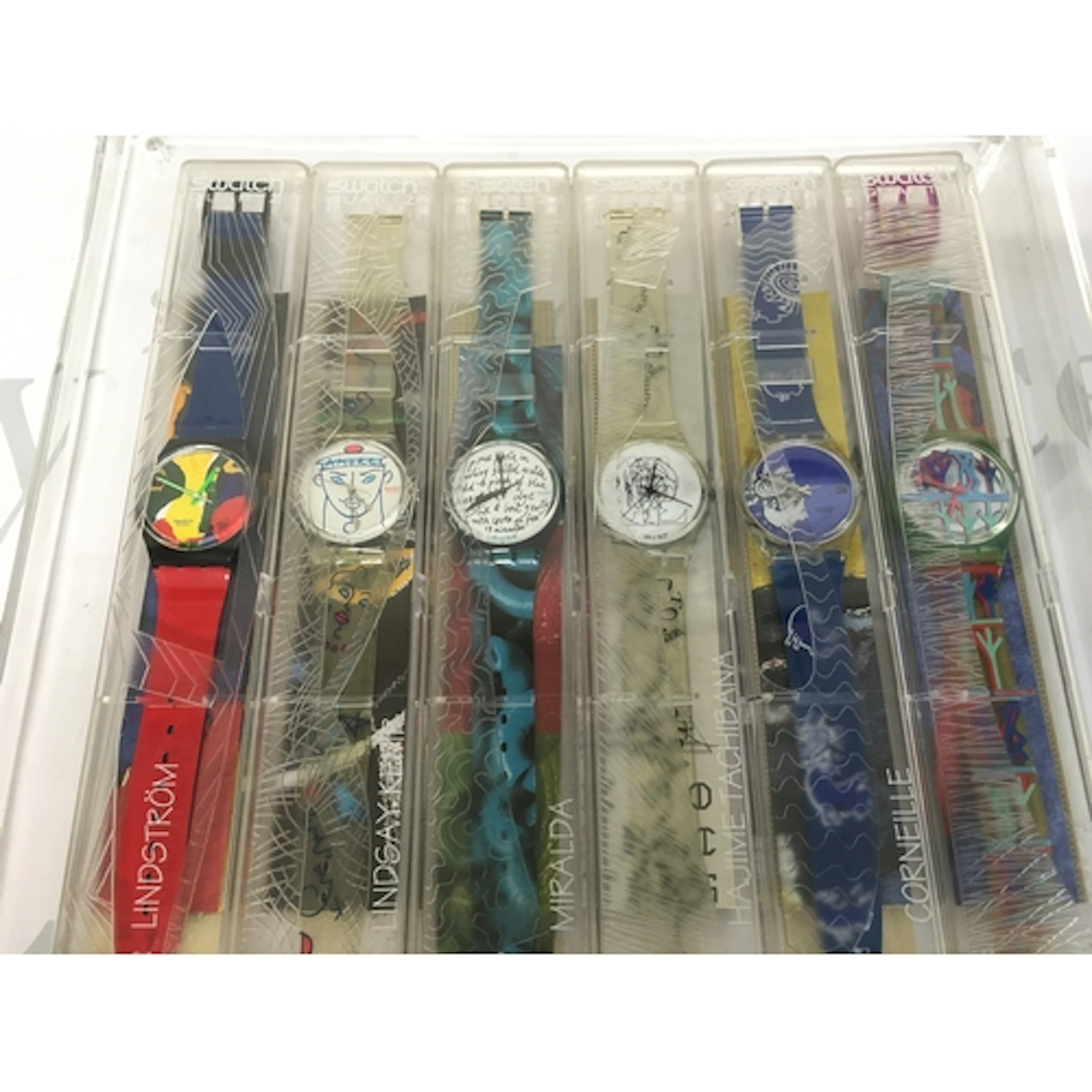 complete 6-watch set from the Swatch Artist Collection, feat...