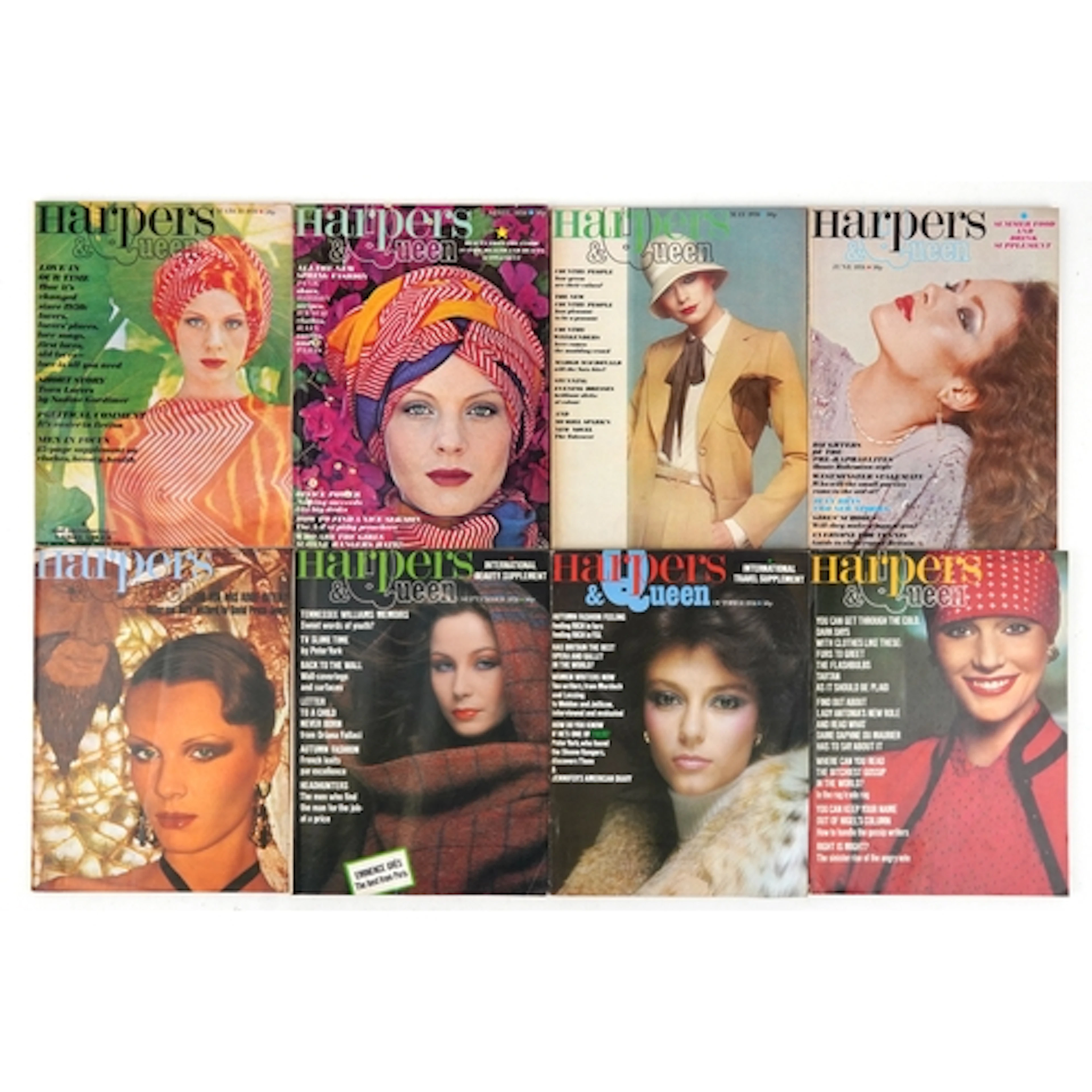 Collection of 1976 Harpers & Queen magazines.