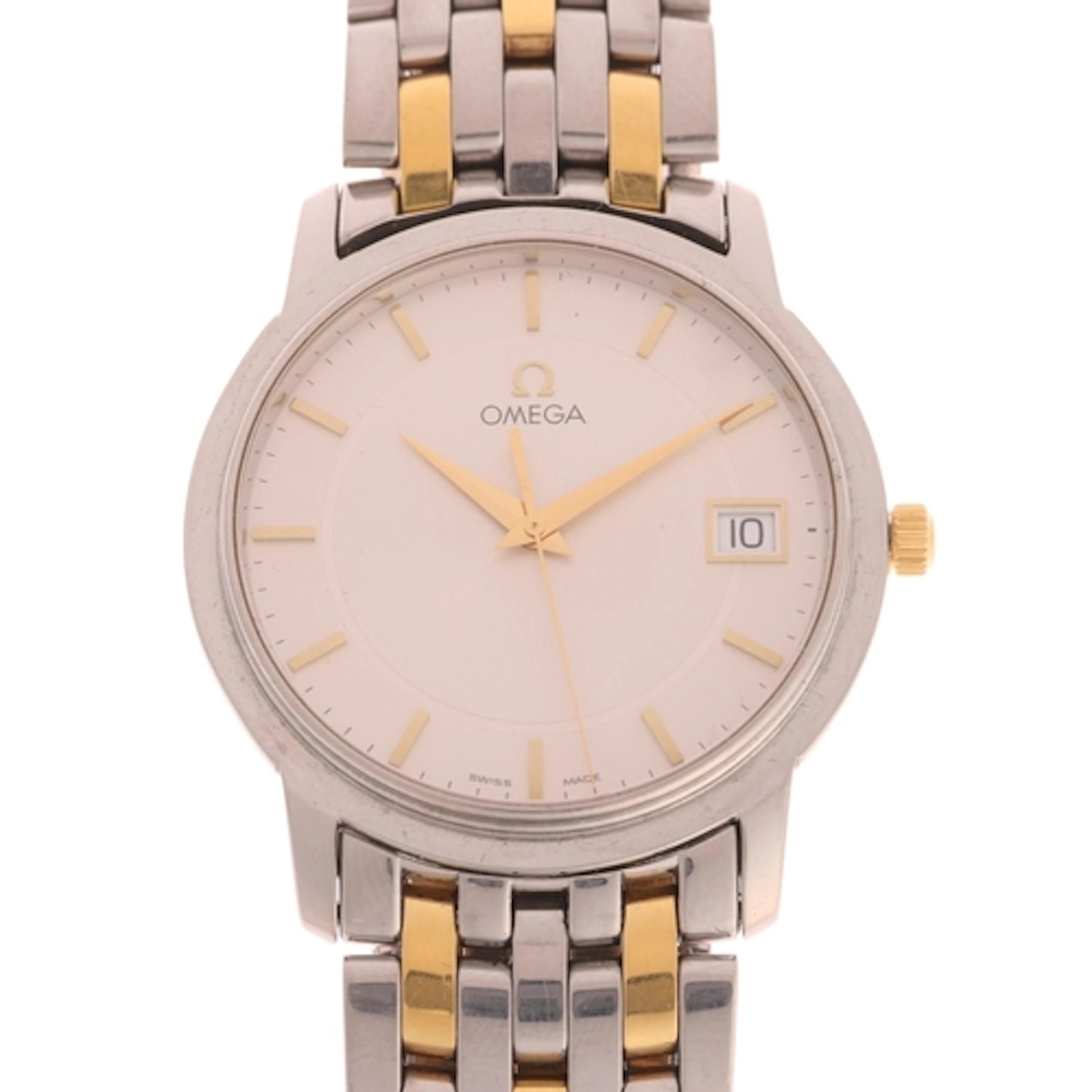 OMEGA - a gold plated stainless steel De Ville Prestige quar...