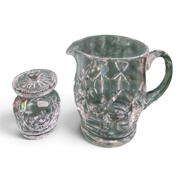 A Waterford Crystal Vase H 17 cm approx. along with a Water...