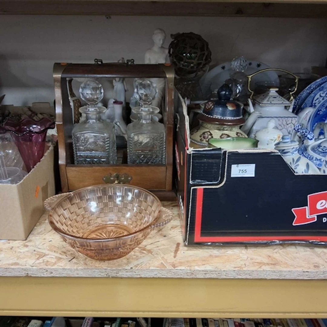 FOUR BOXES OF CERAMICS AND GLASS to inlcude a quantity of Sp...