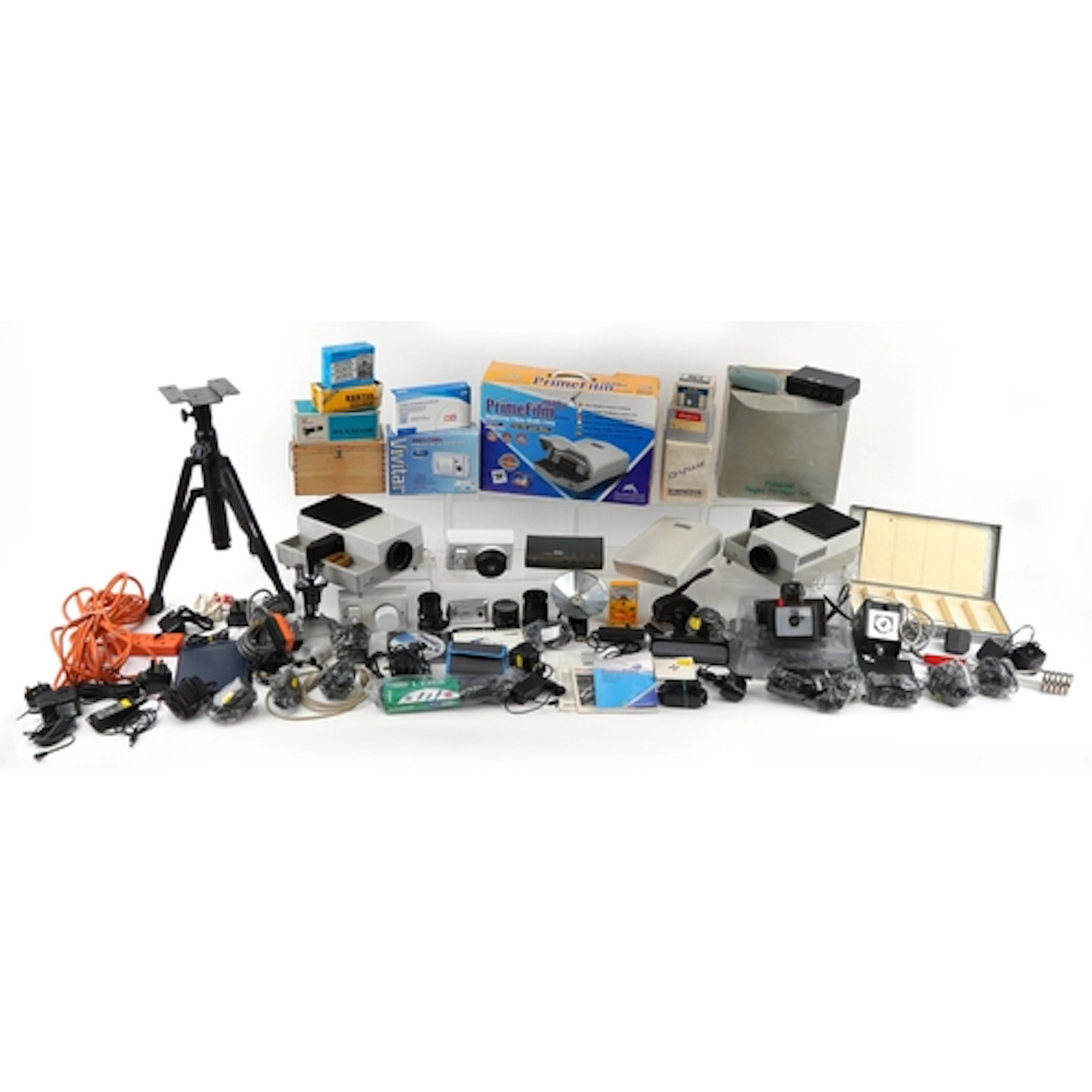 Large collection of camera photography equipment including A...
