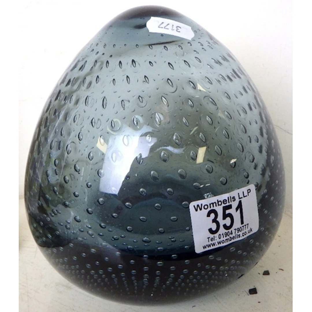 A large handblown paperweight