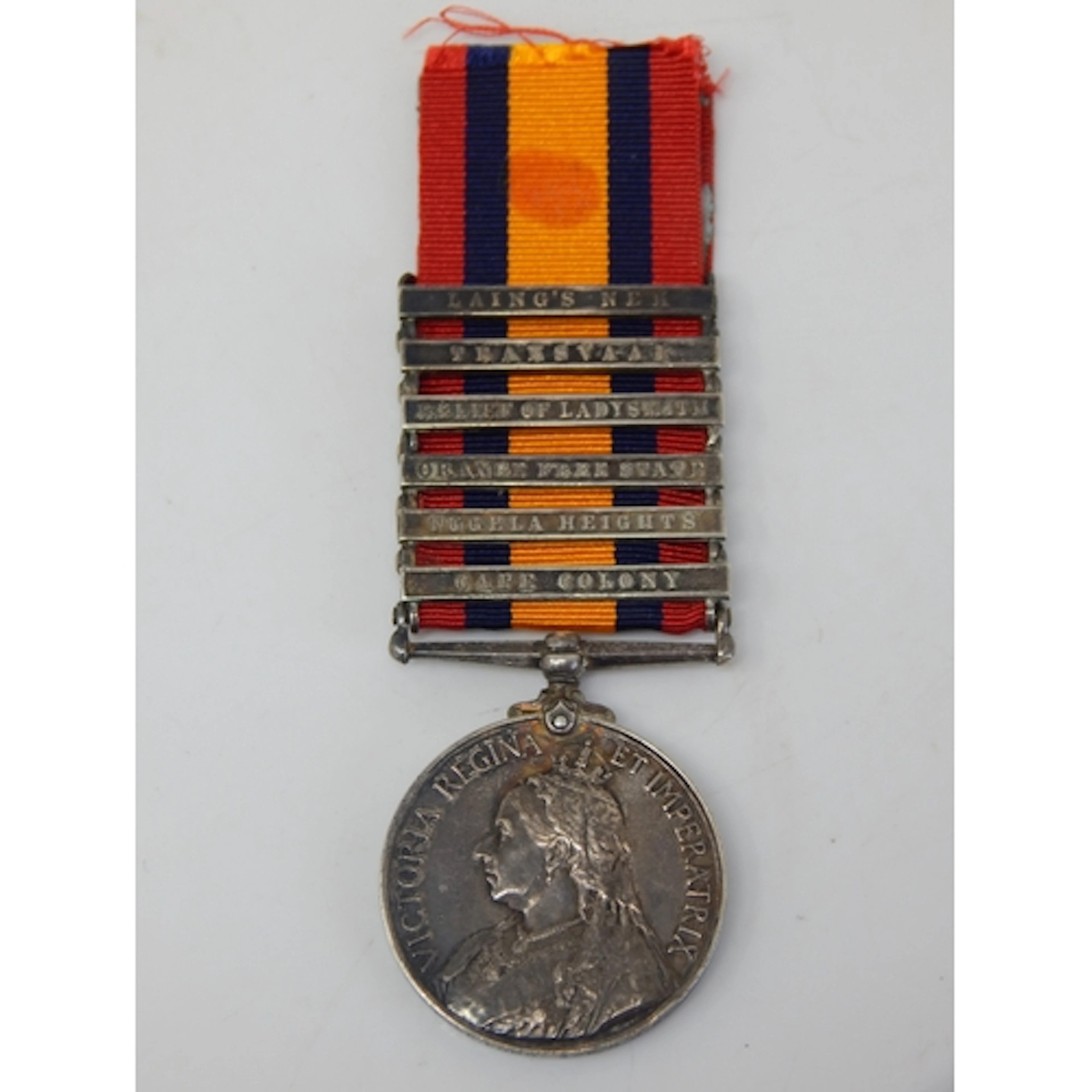 Boer War Q.S.A 6 Bar Medal with Clasps for Relief of Ladysmi...