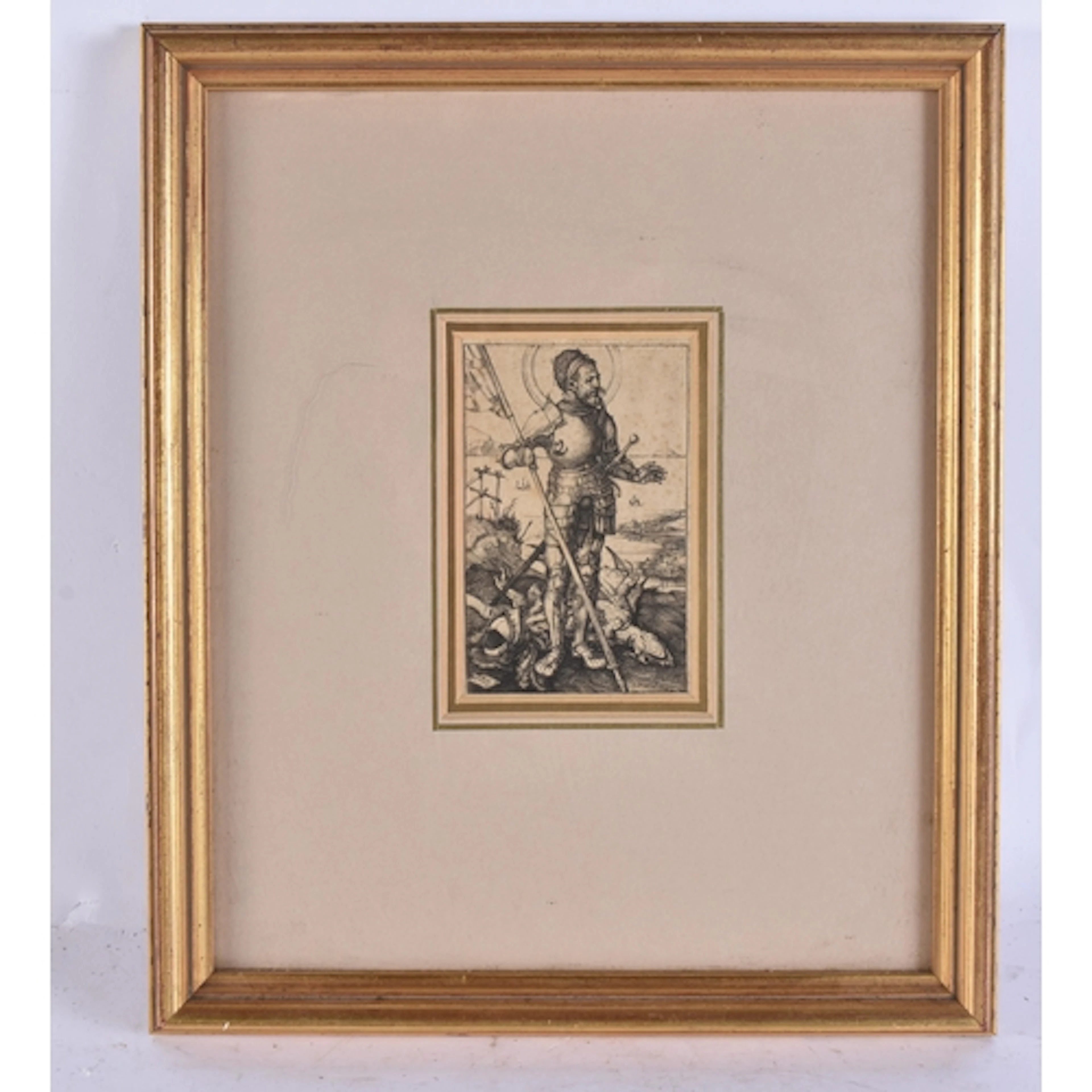 After Albrecht Durer (1471-1528) Antique engraving, St GEORG...