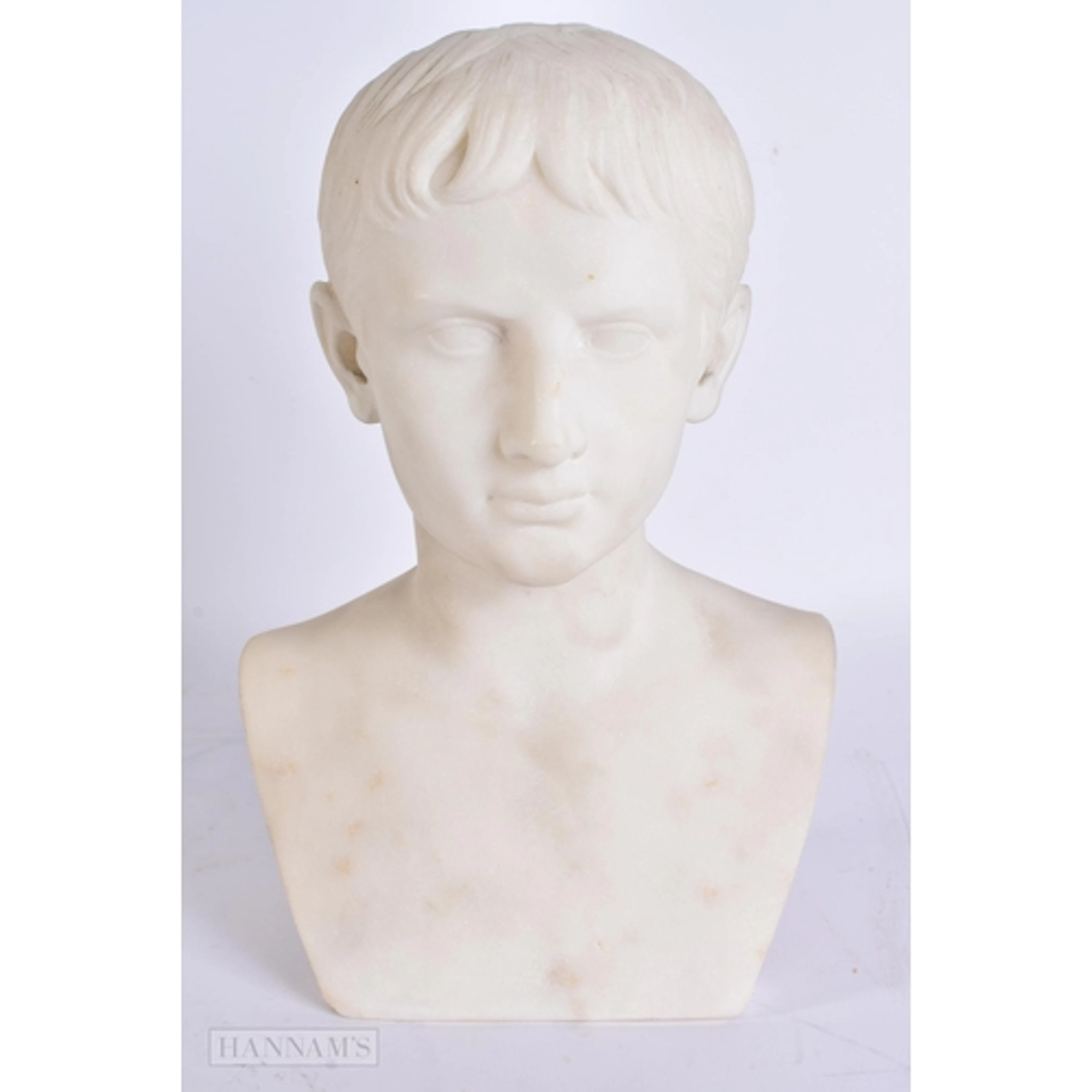 A FINE 19TH CENTURY EUROPEAN GRAND TOUR MARBLE BUST modelled...