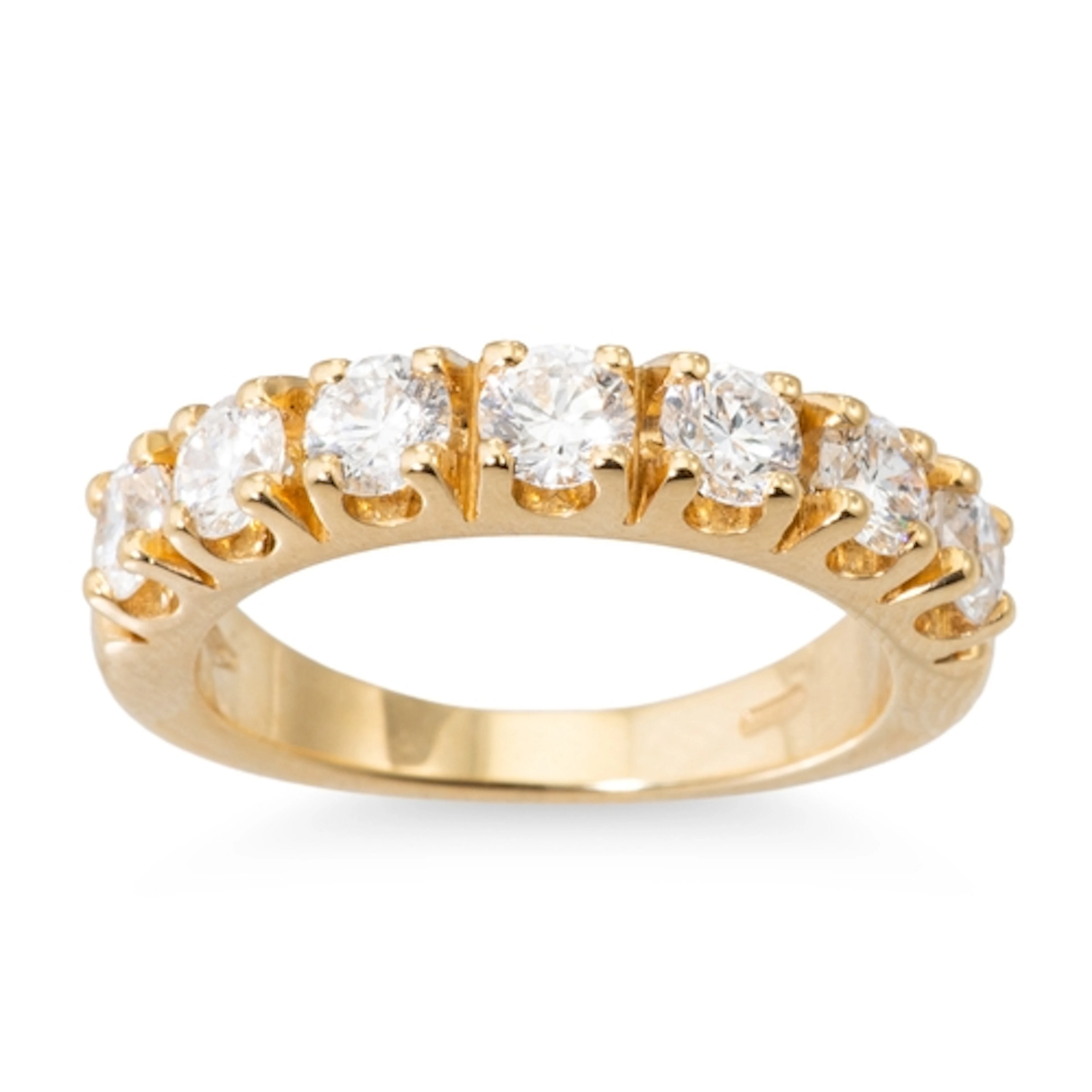 A DIAMOND HALF ETERNITY RING, the round brilliant cut diamon...