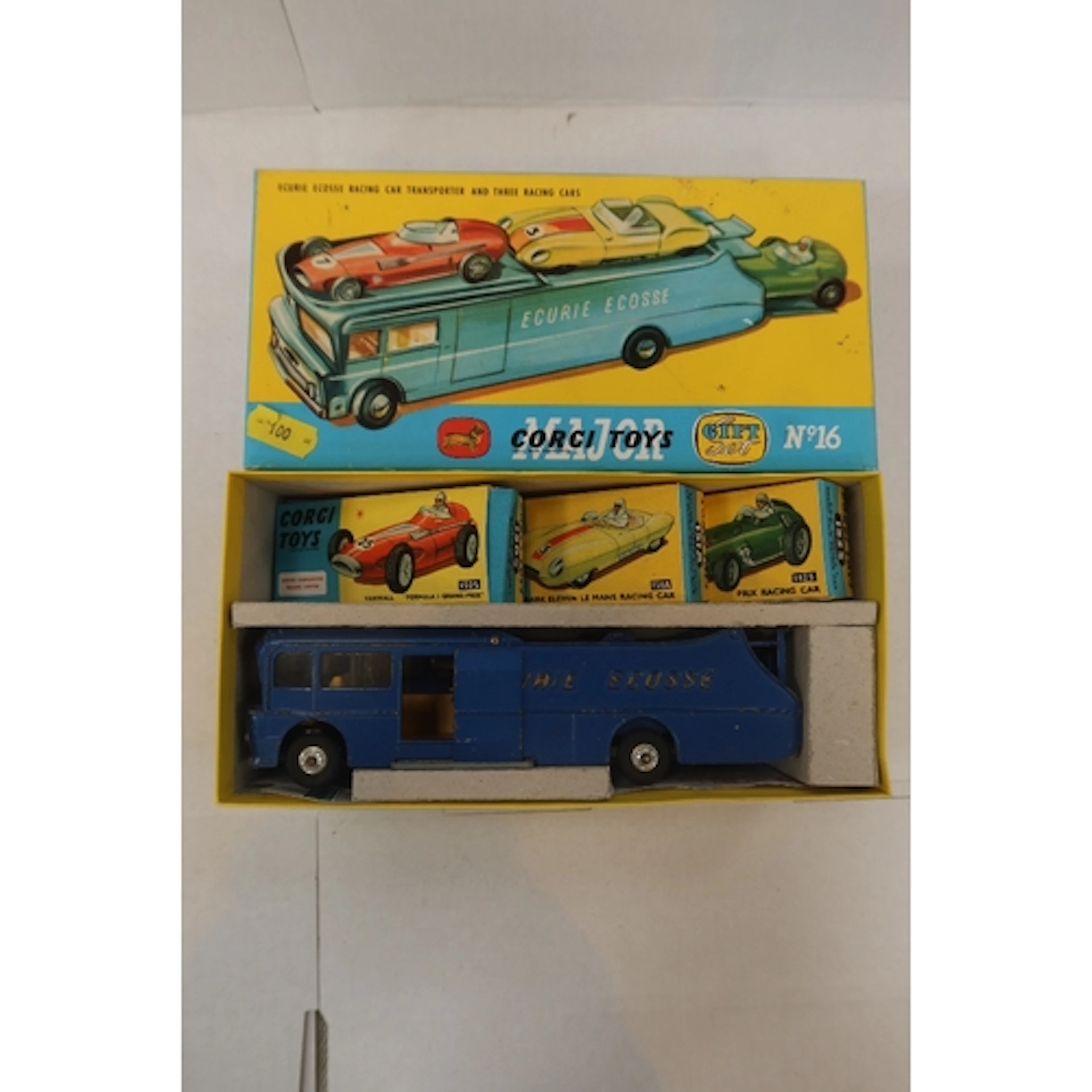 Corgi Toys Ecurie Ecosse Set No 16 and 3 cars