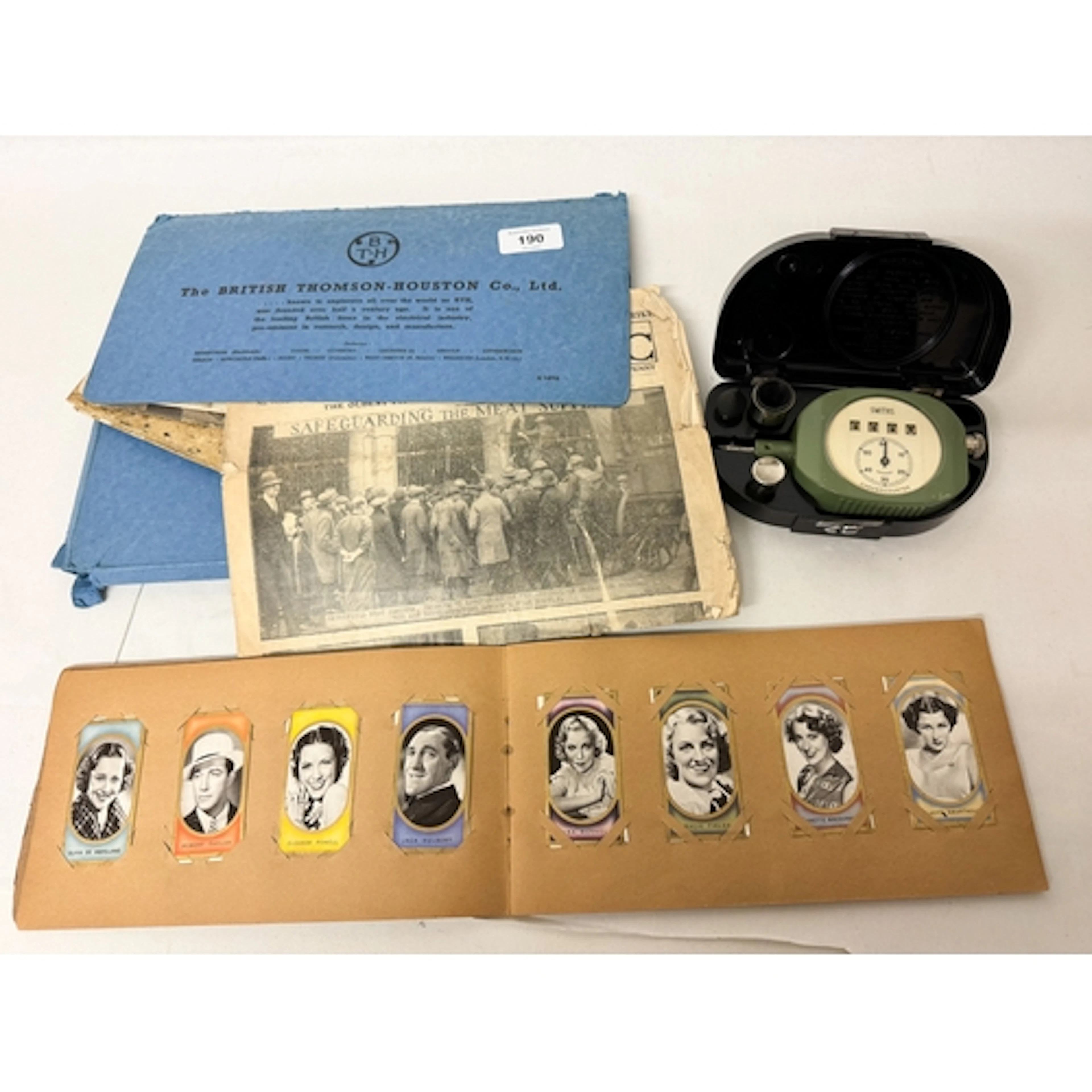 Carreras Film Favourites cigarette cards in album, World War...