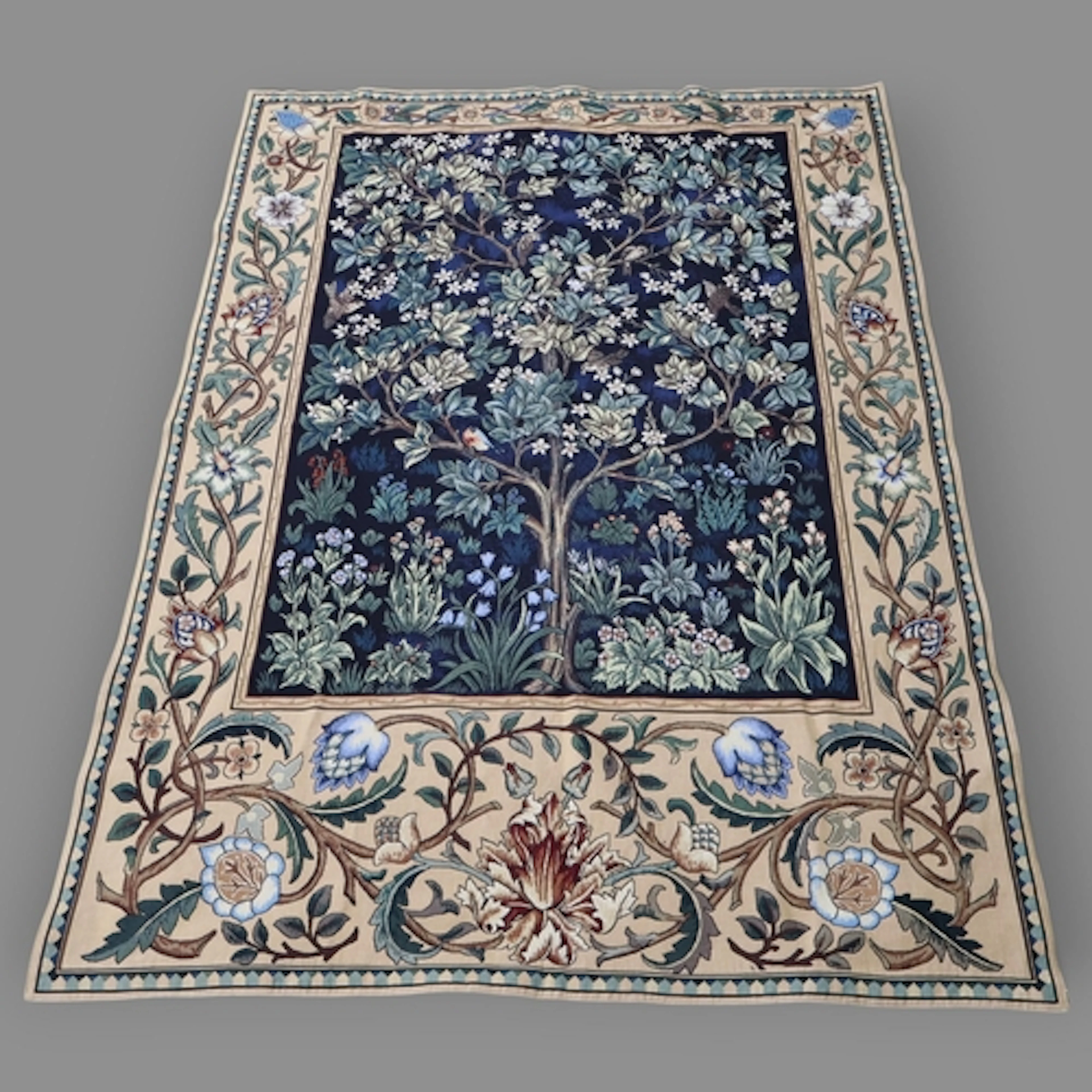 A modern William Morris design tree of life wall hanging tap...