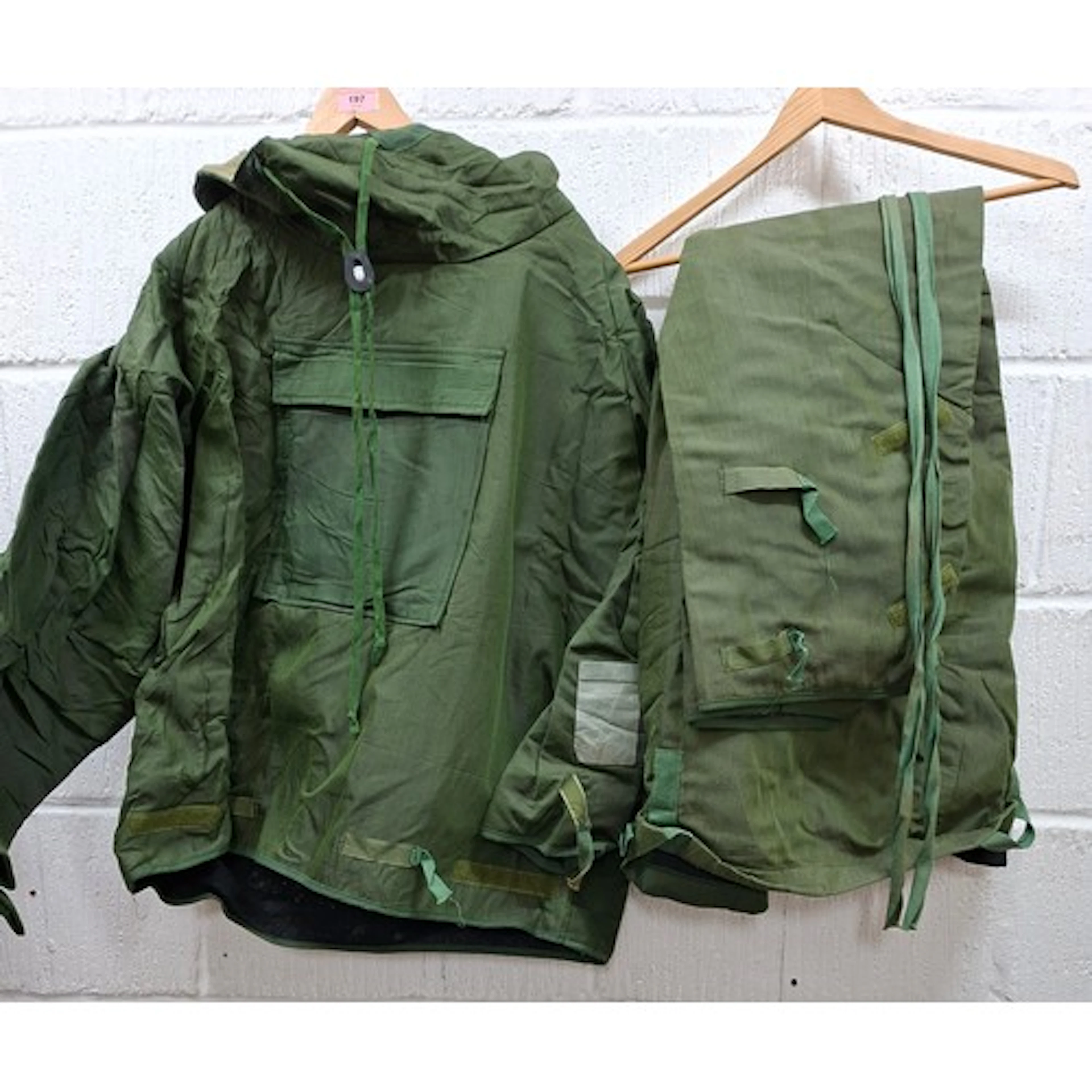 A military unworn green protective suit NBC No.1 MK111, smoc...