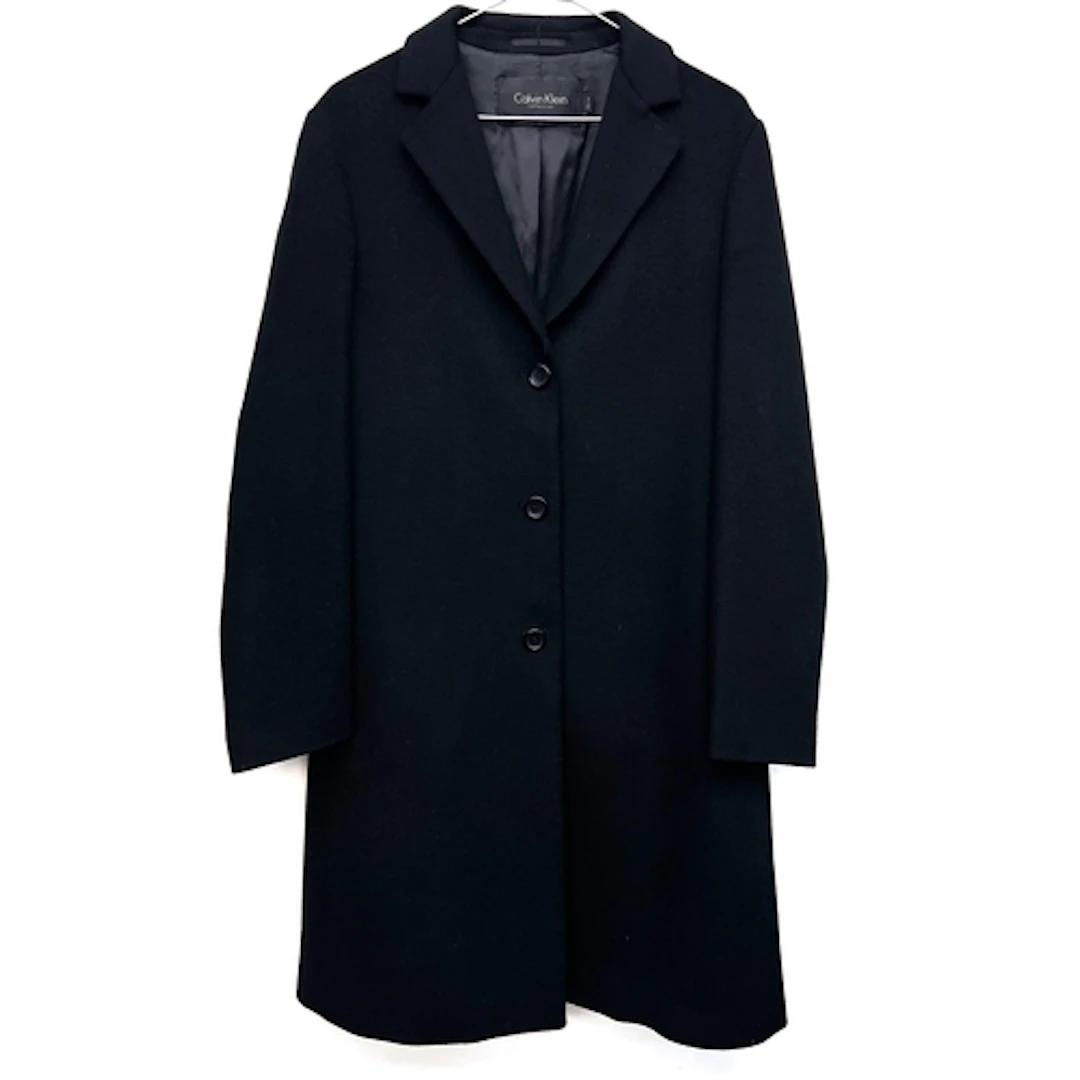 A Calvin Klein collection black wool cashmere blend coat, si...