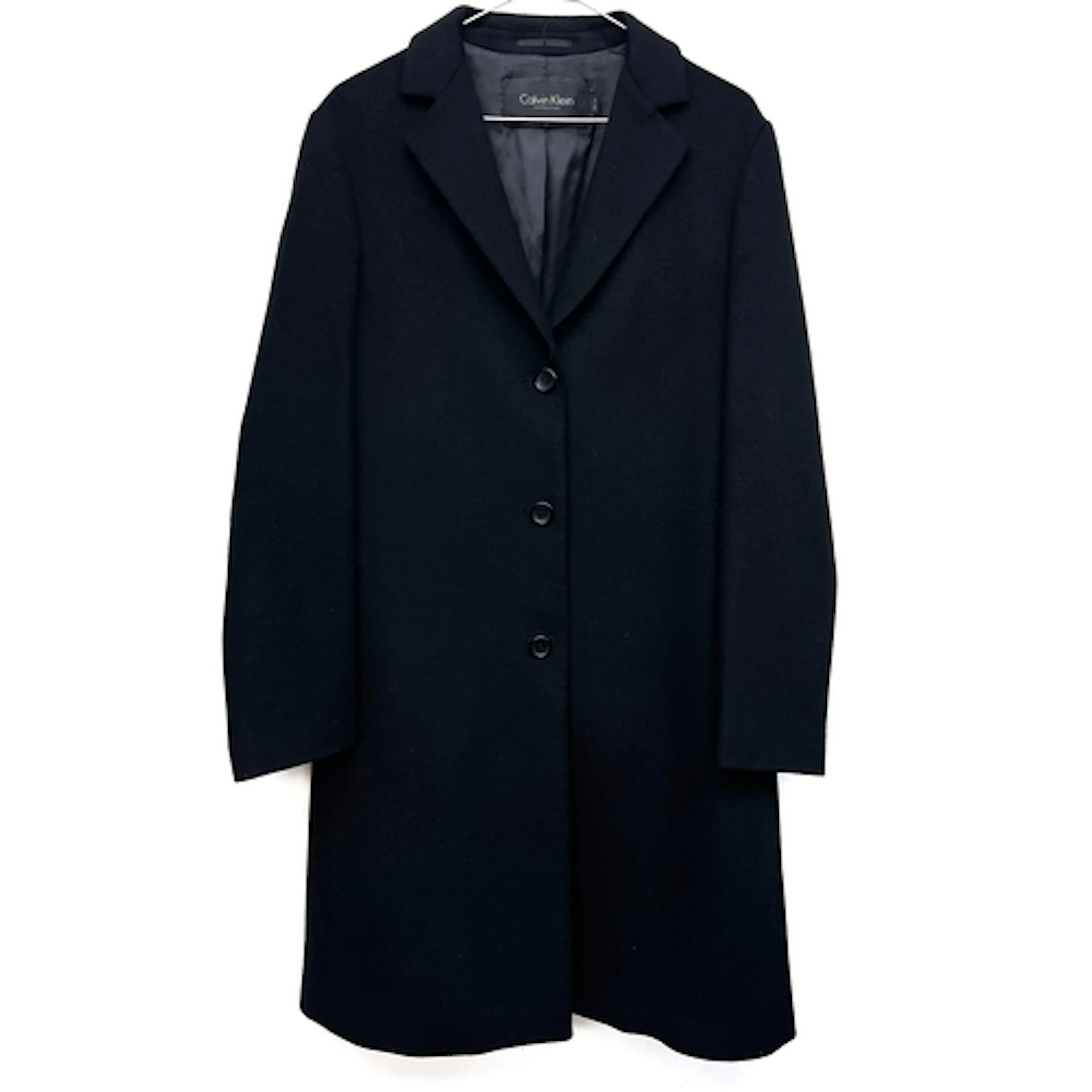A Calvin Klein collection black wool cashmere blend coat, si...