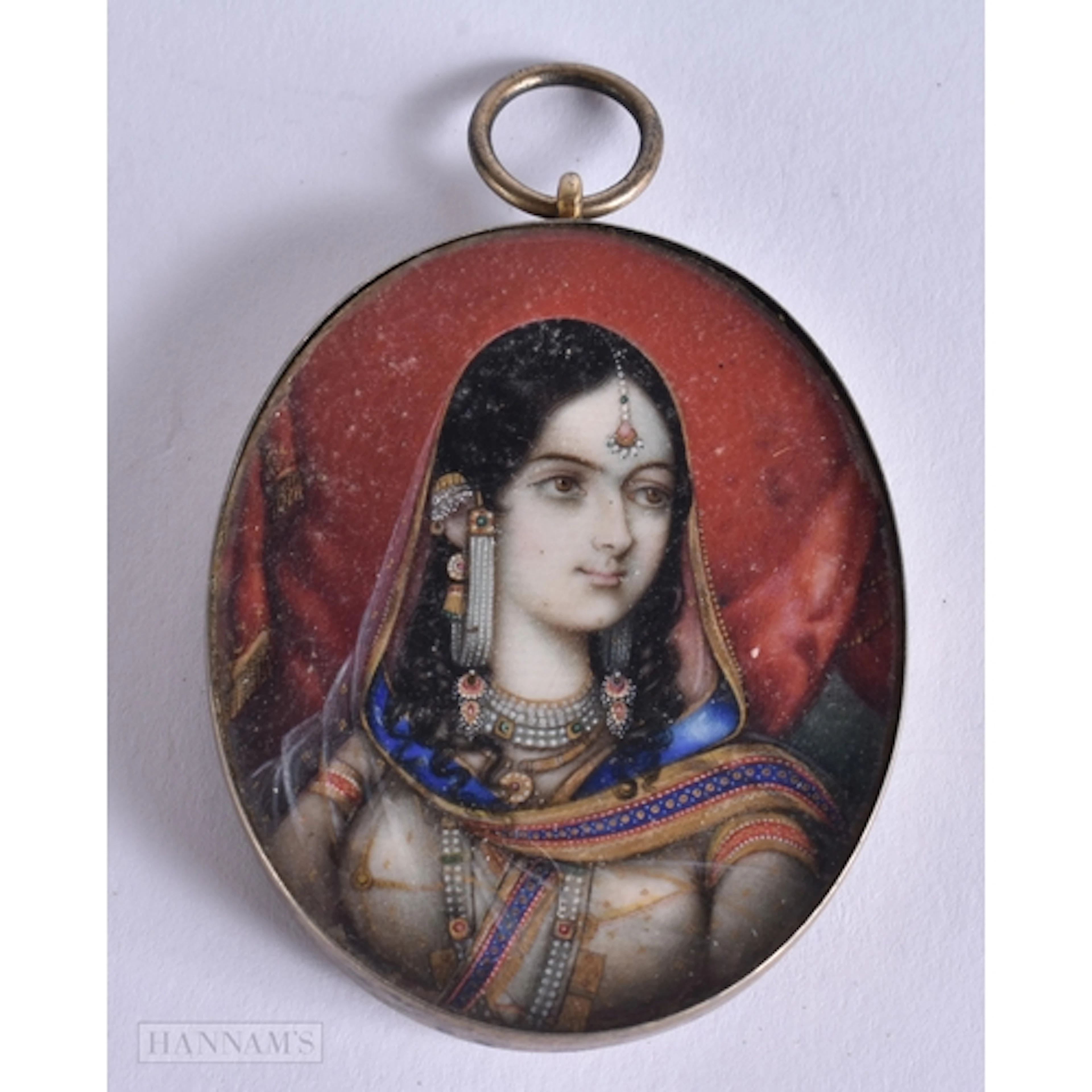 A 19th Century Indian Company School portrait miniature, per...