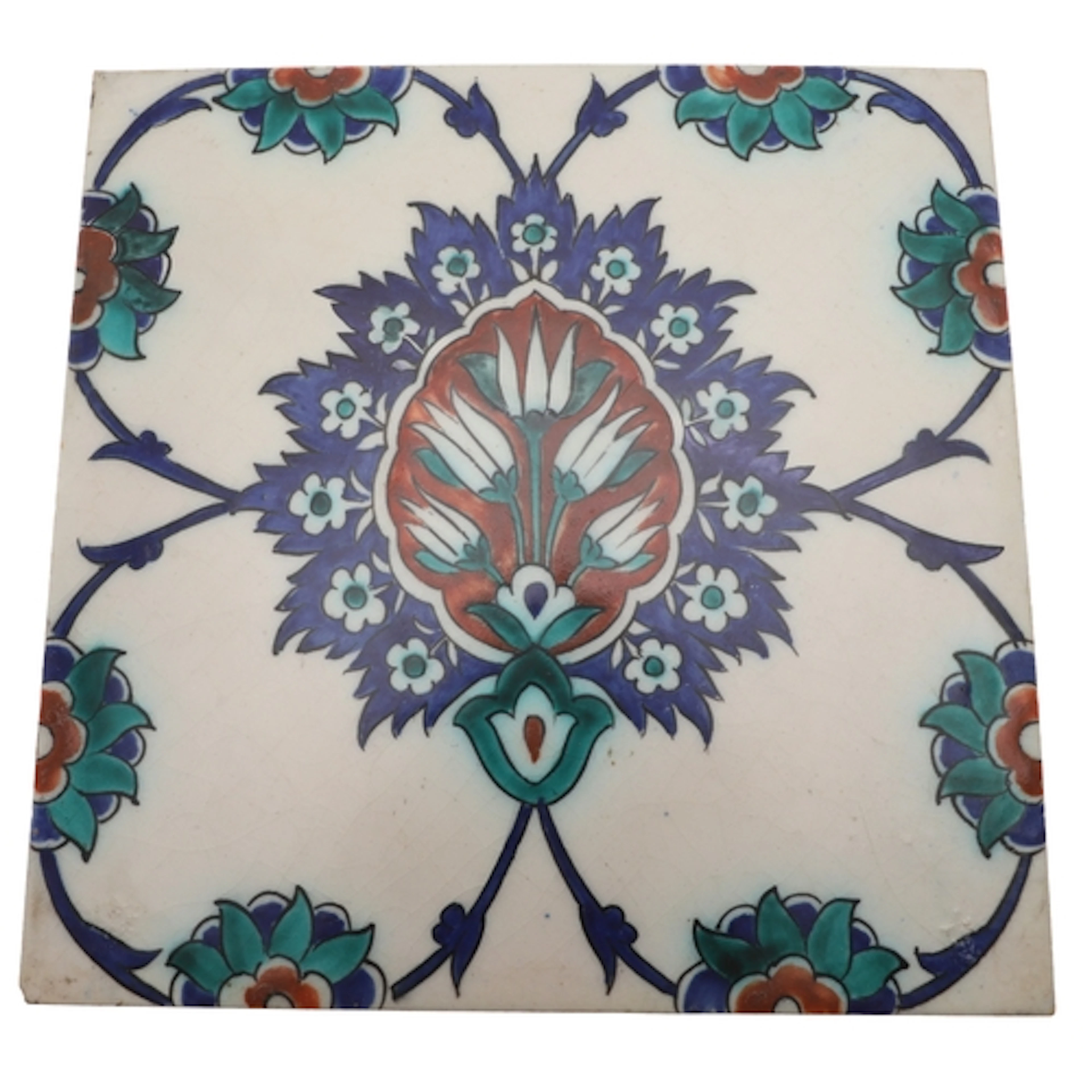 EARLY IZNIK POTTERY TILE - CHRISTIES PROVENANCE. 16th of 17t...