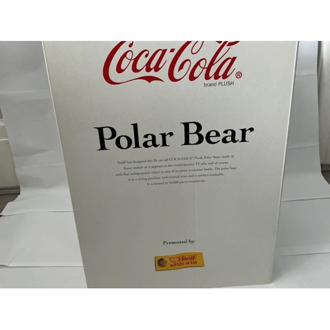 A Boxed COCA COLA Polar Bear Steiff Teddy Bear. No Reserve.&...
