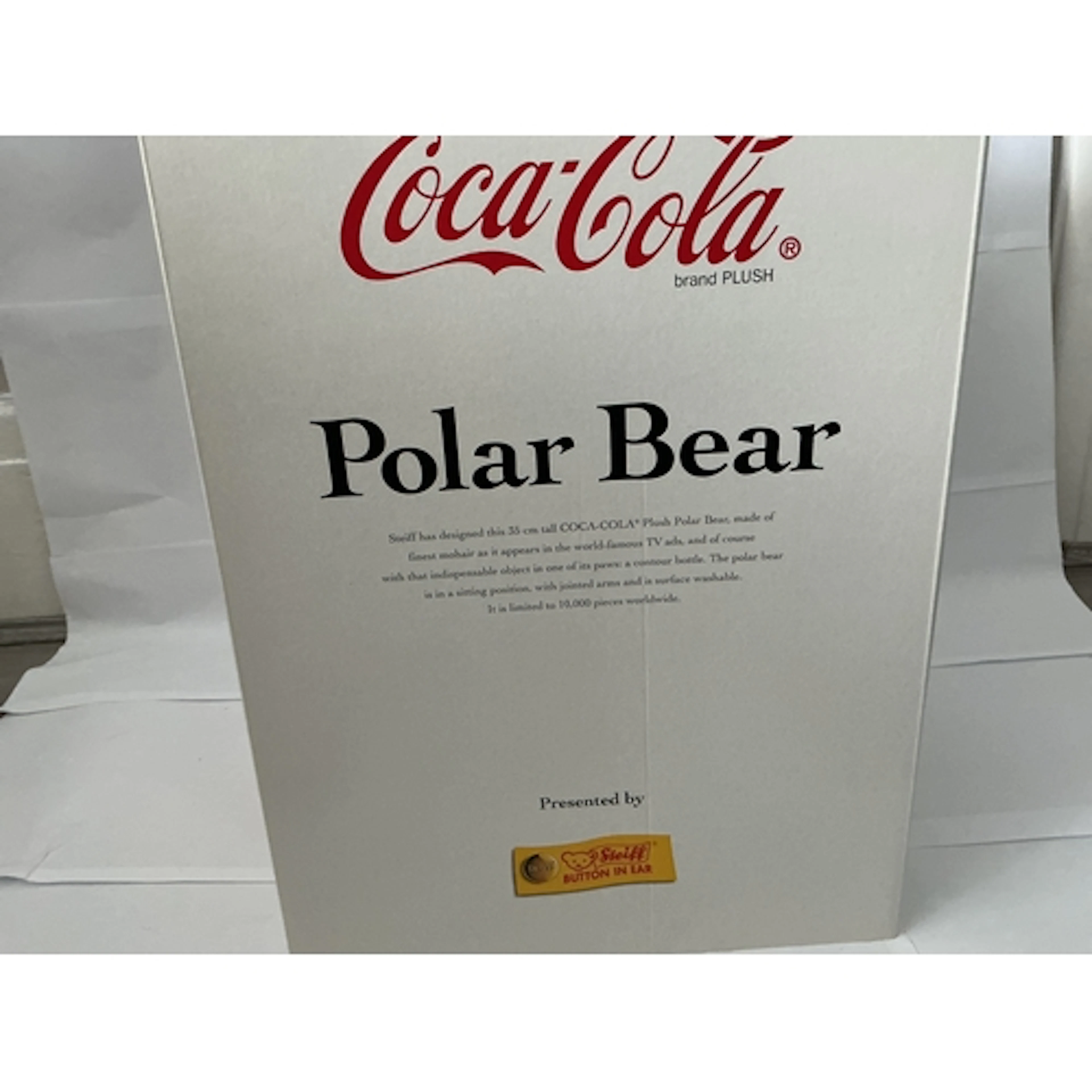 A Boxed COCA COLA Polar Bear Steiff Teddy Bear. No Reserve.&...