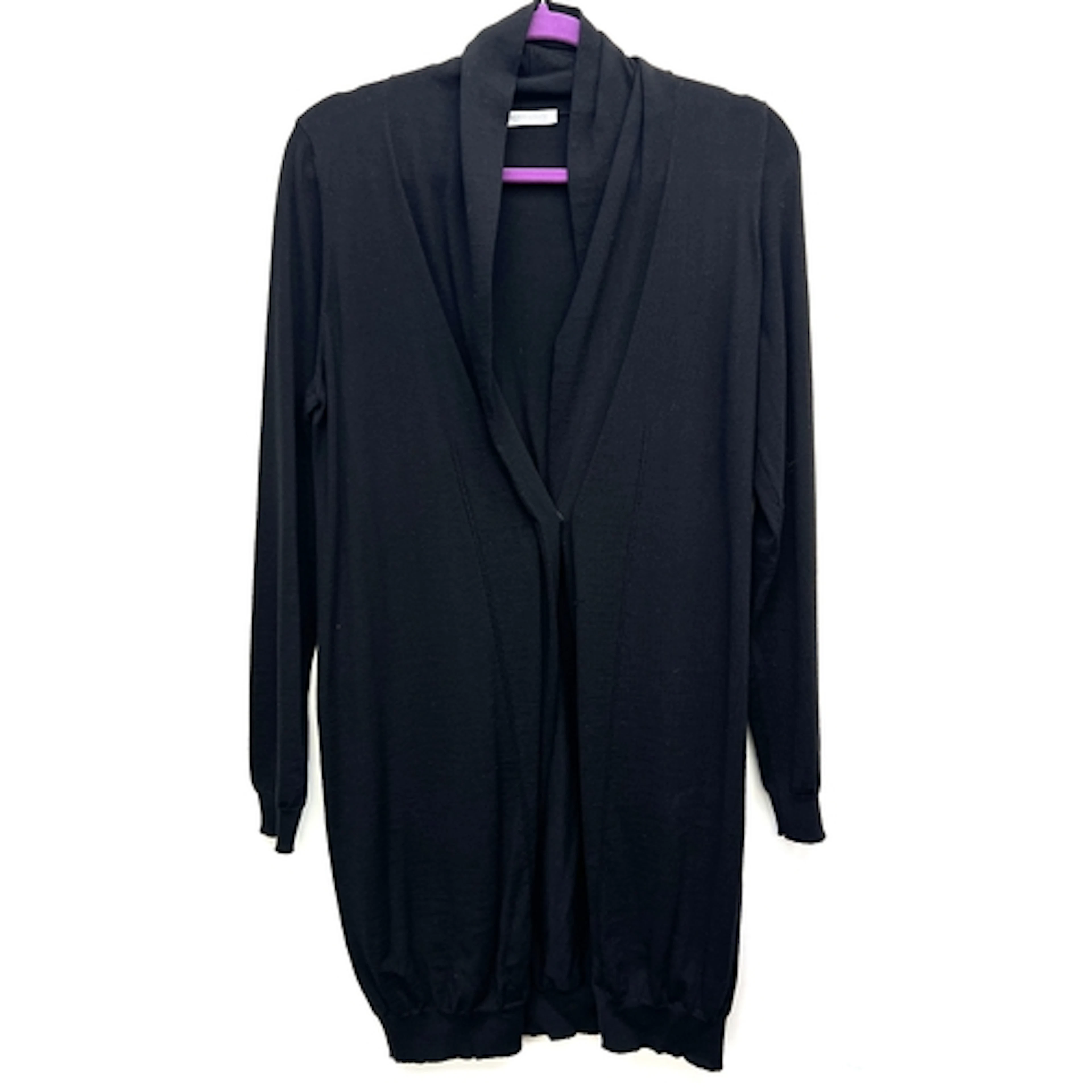 A Lamberto Losani black cashmere wrap dress; together with f...