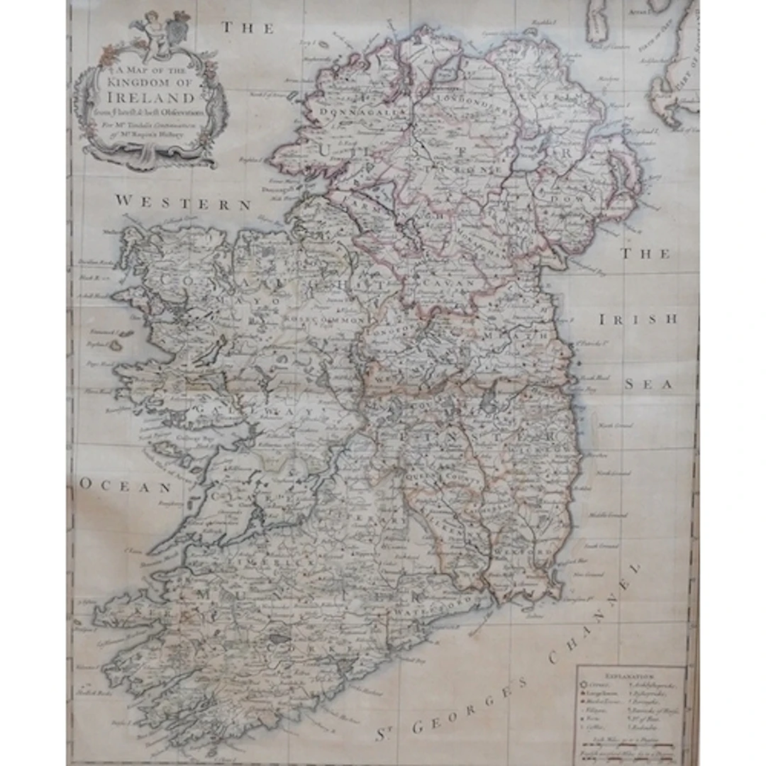 A map of the Kingdom of Ireland by Richard W Searle From ye,...