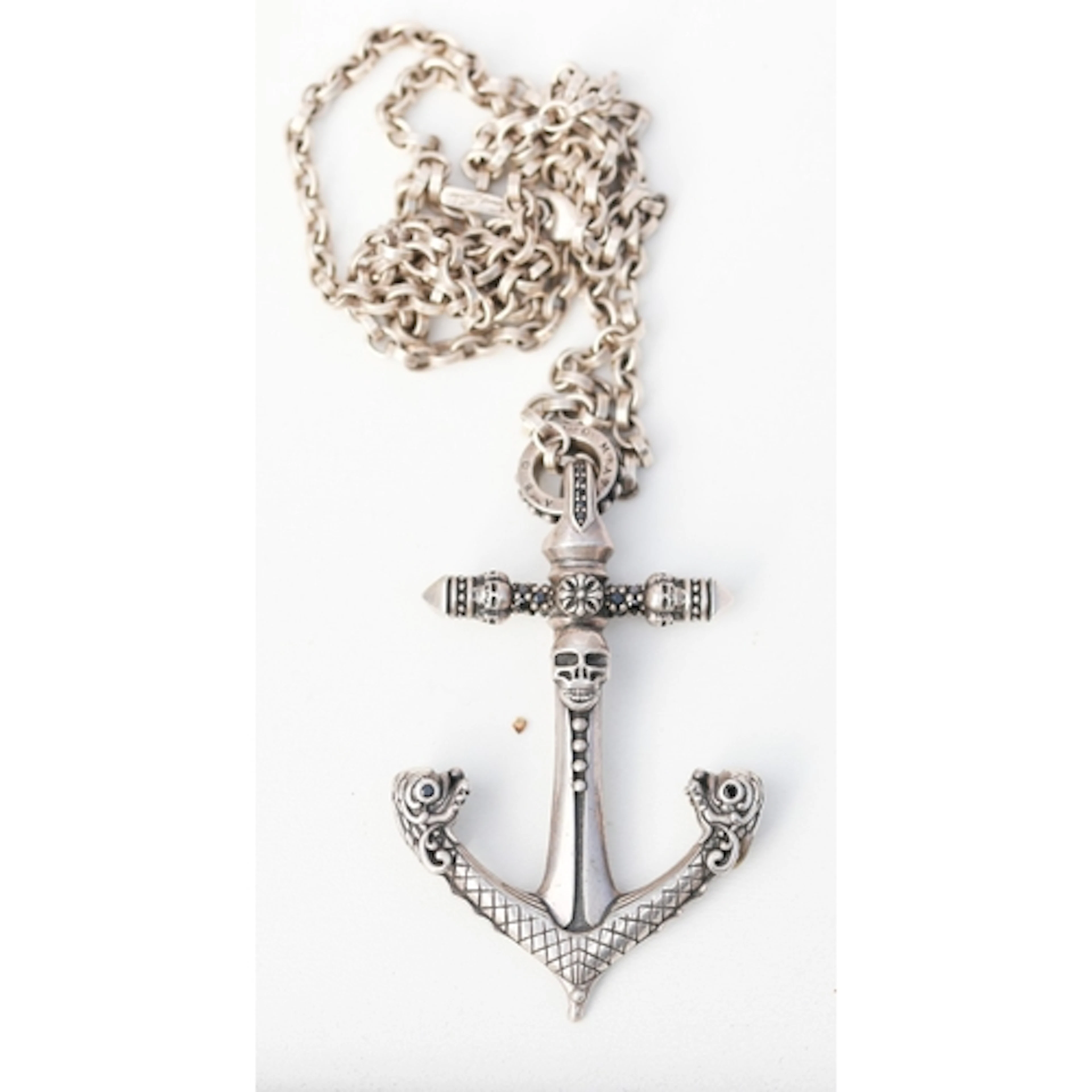 Thomas Sabo Sterling Silver Pirate Motif Anchor and Skull Pe...