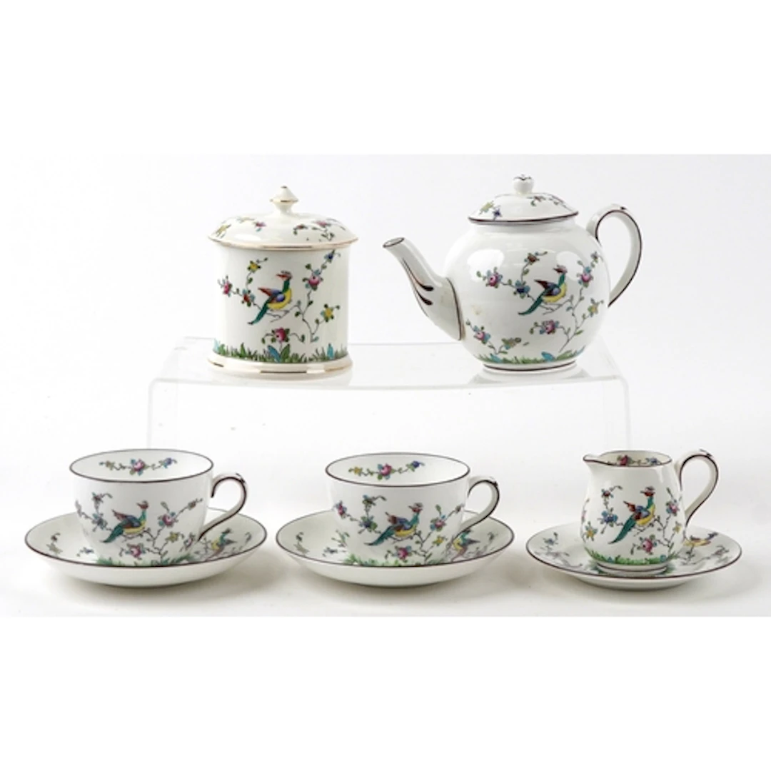 Crown Staffordshire part tea service including teapot, hand ...
