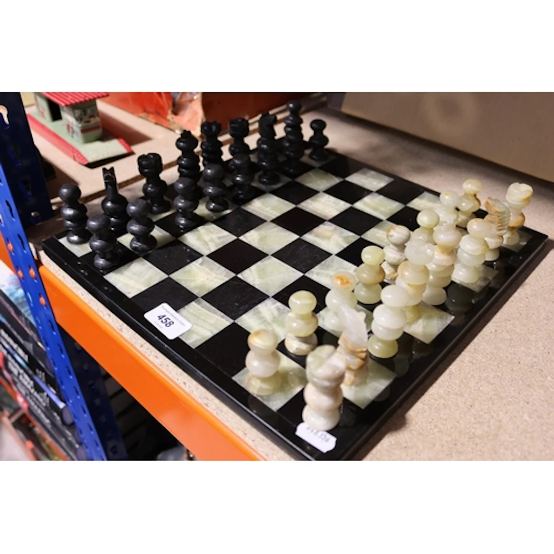 Onyx chess set.