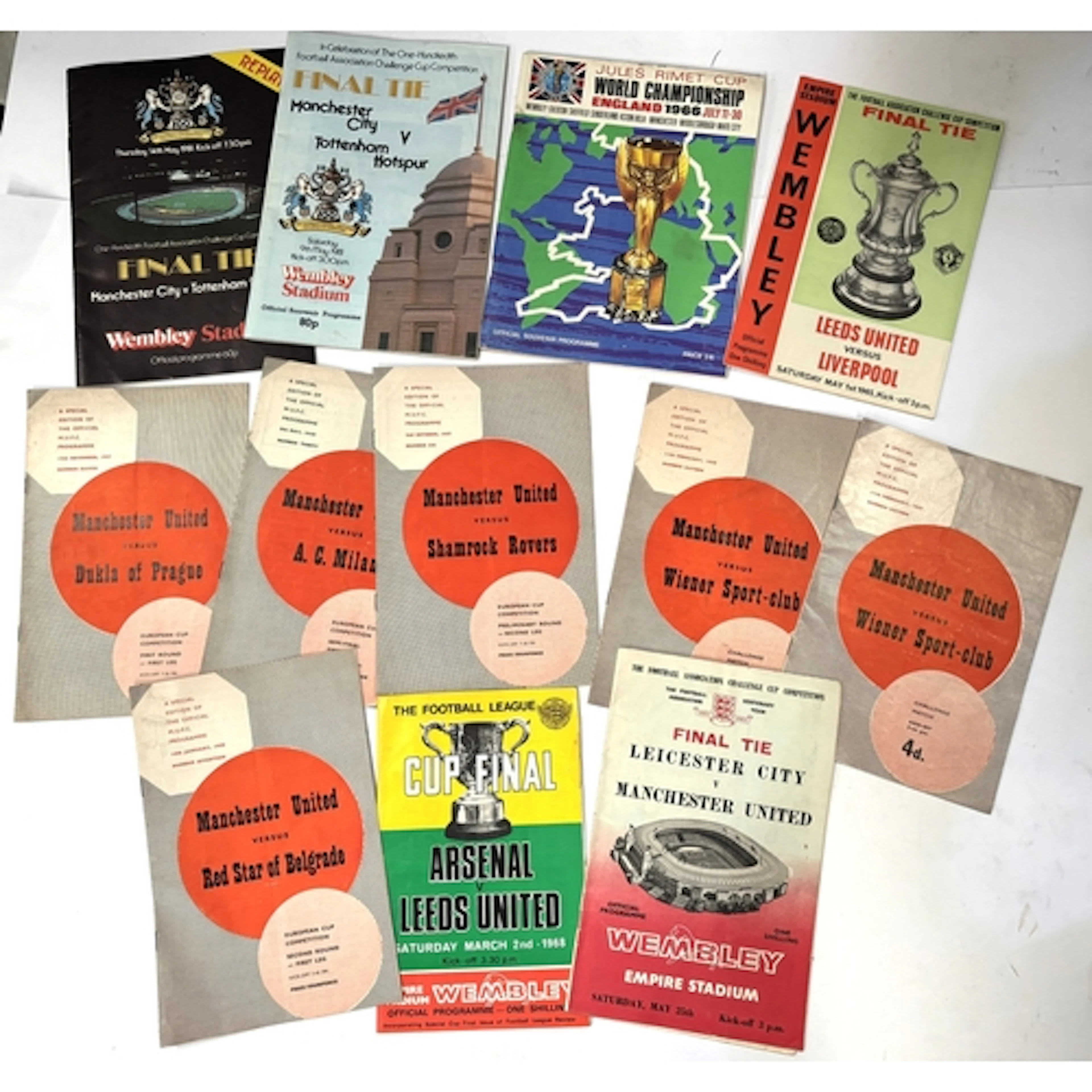 FA Cup final programmes: 1963, 1965, 1981, 1981 (replay); 19...