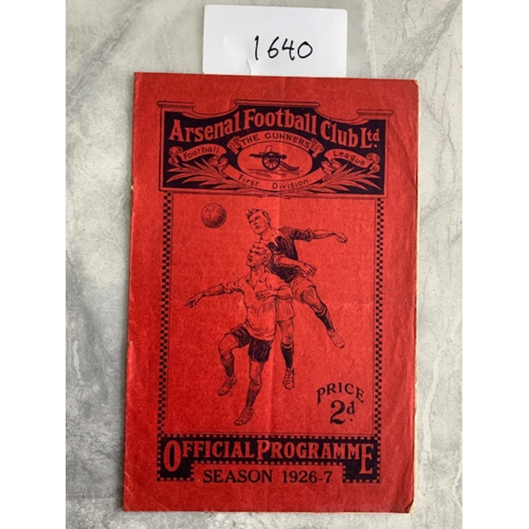 1926 - 1927 Arsenal v Leeds United Football Programme: Good ...