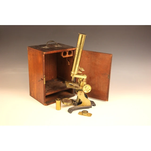 A Victorian monocular compound microscope by J H Steward of ...