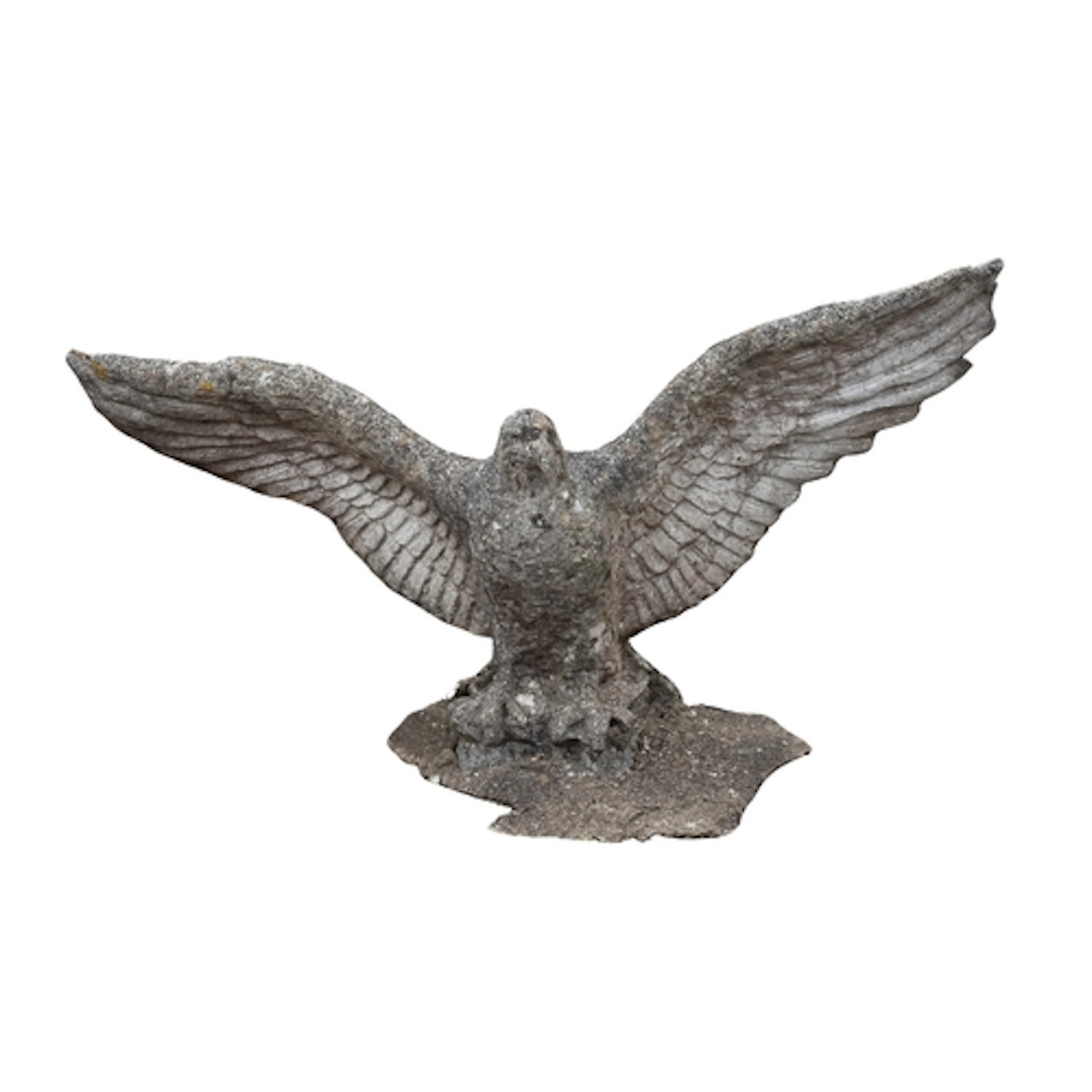 A pair of stone composition garden models or pier finials mo...