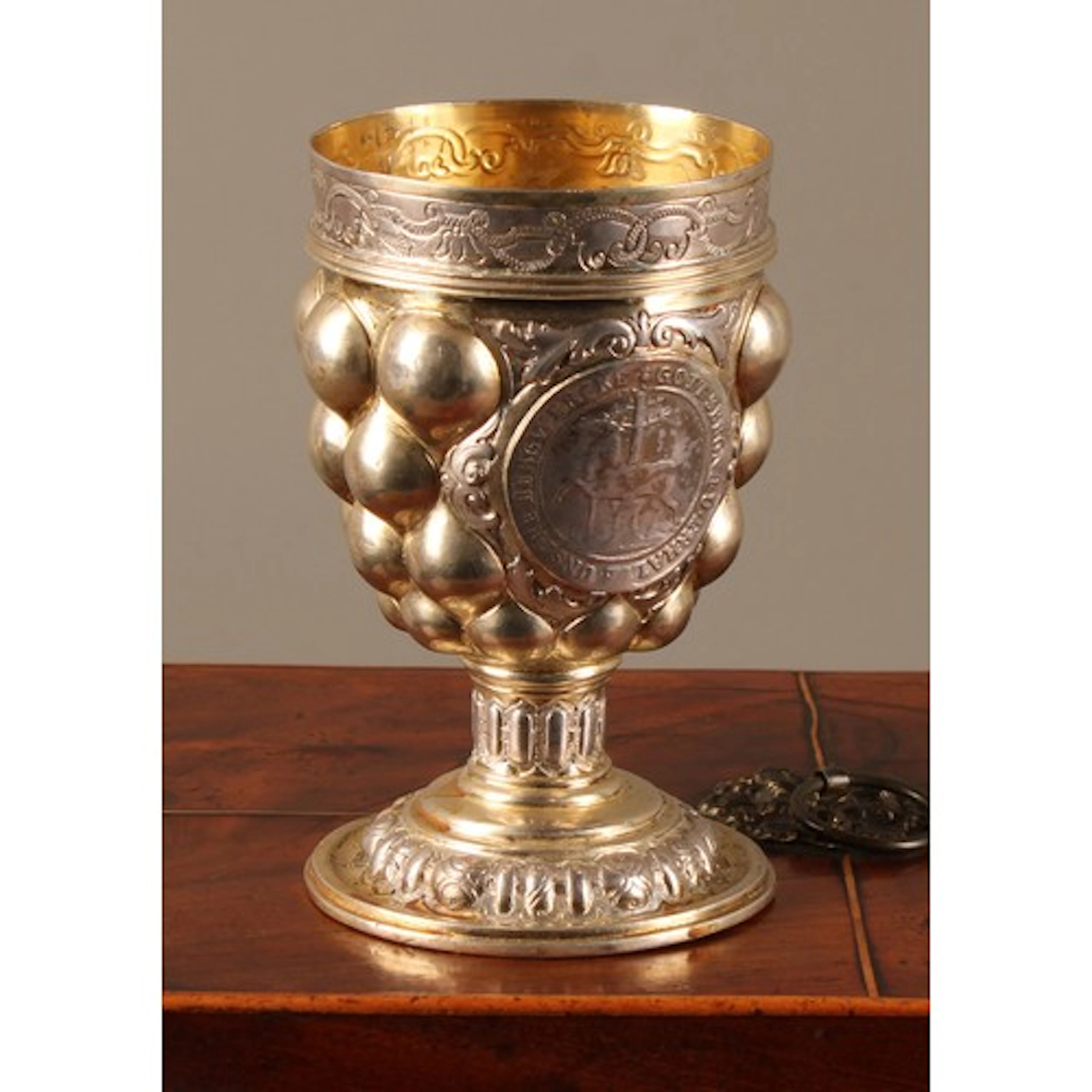 A late 17th/early 18th century German silver-gilt pineapple ...
