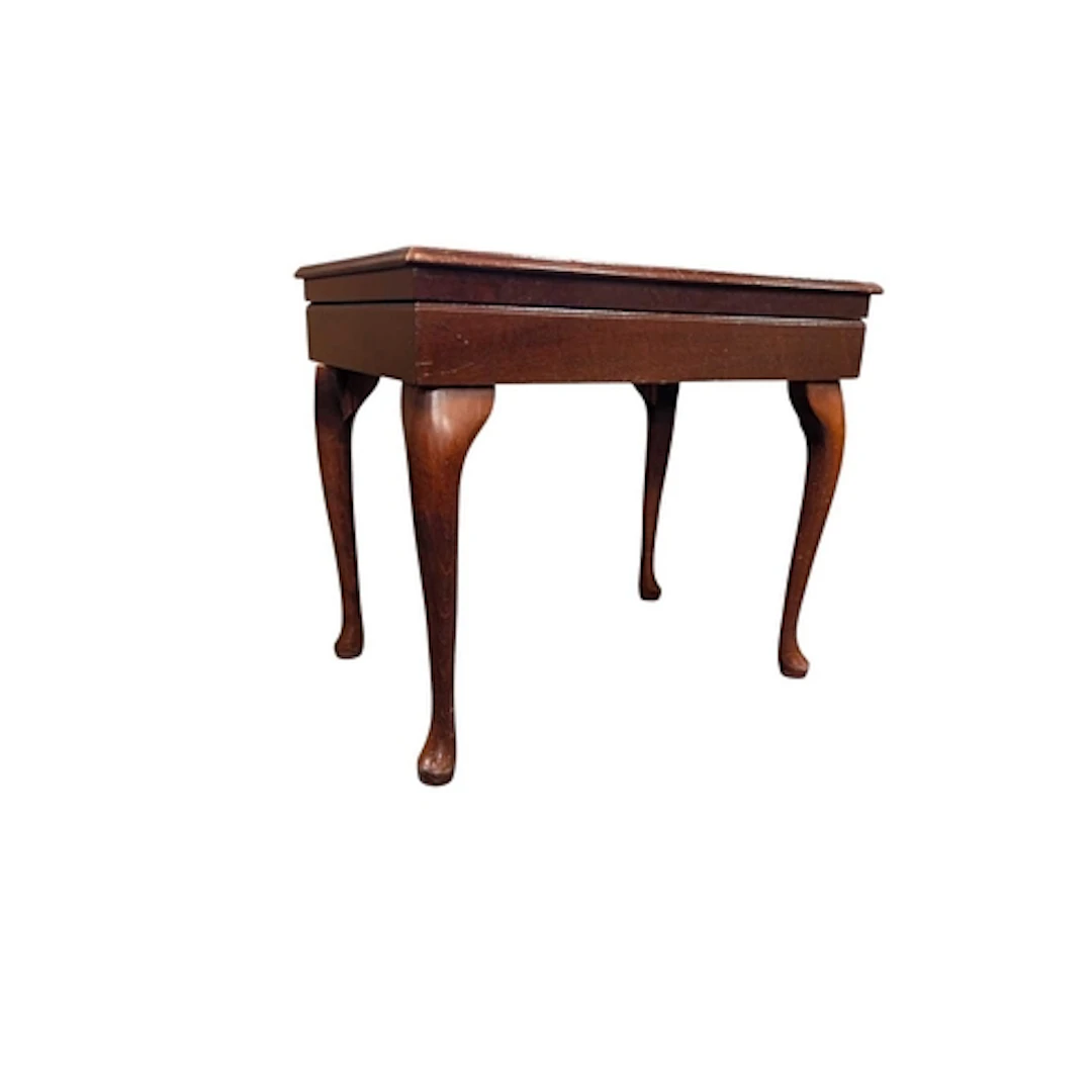 A 17th century Queen Anne mahogany and leather canteen cutle...