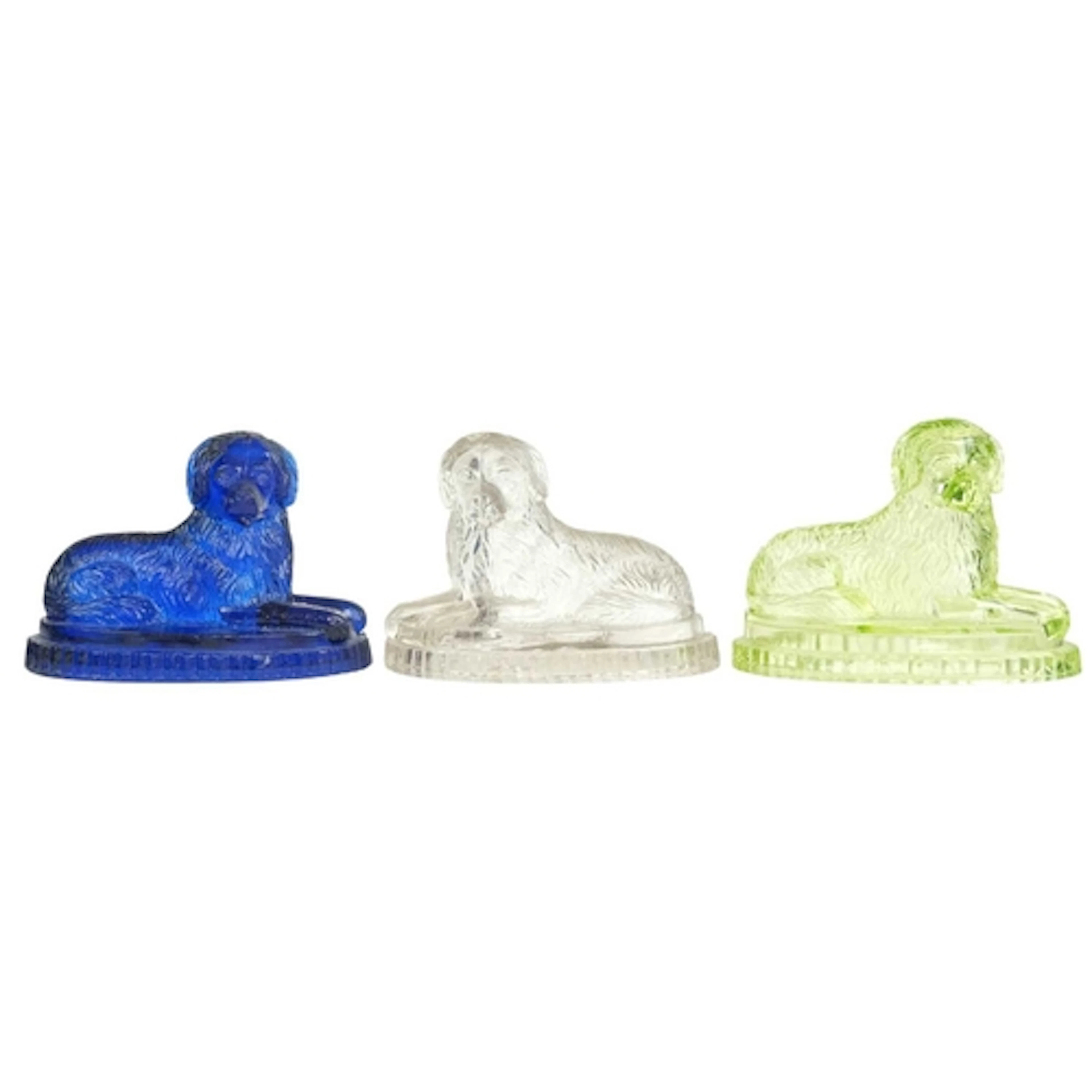A trio of late 19th century John Derbyshire press-moulded gl...